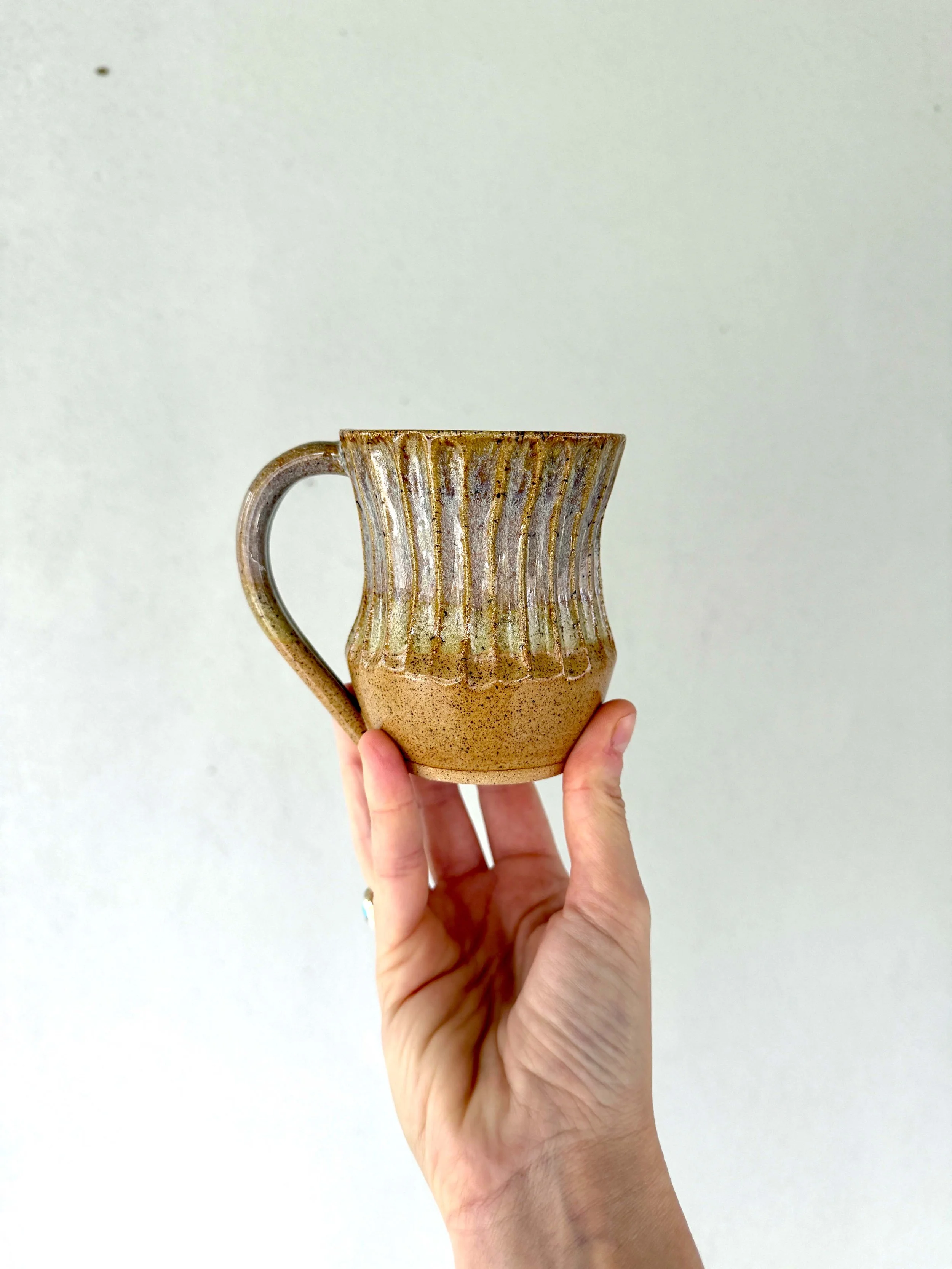Cinnamon & Shorebreak Carved Mug