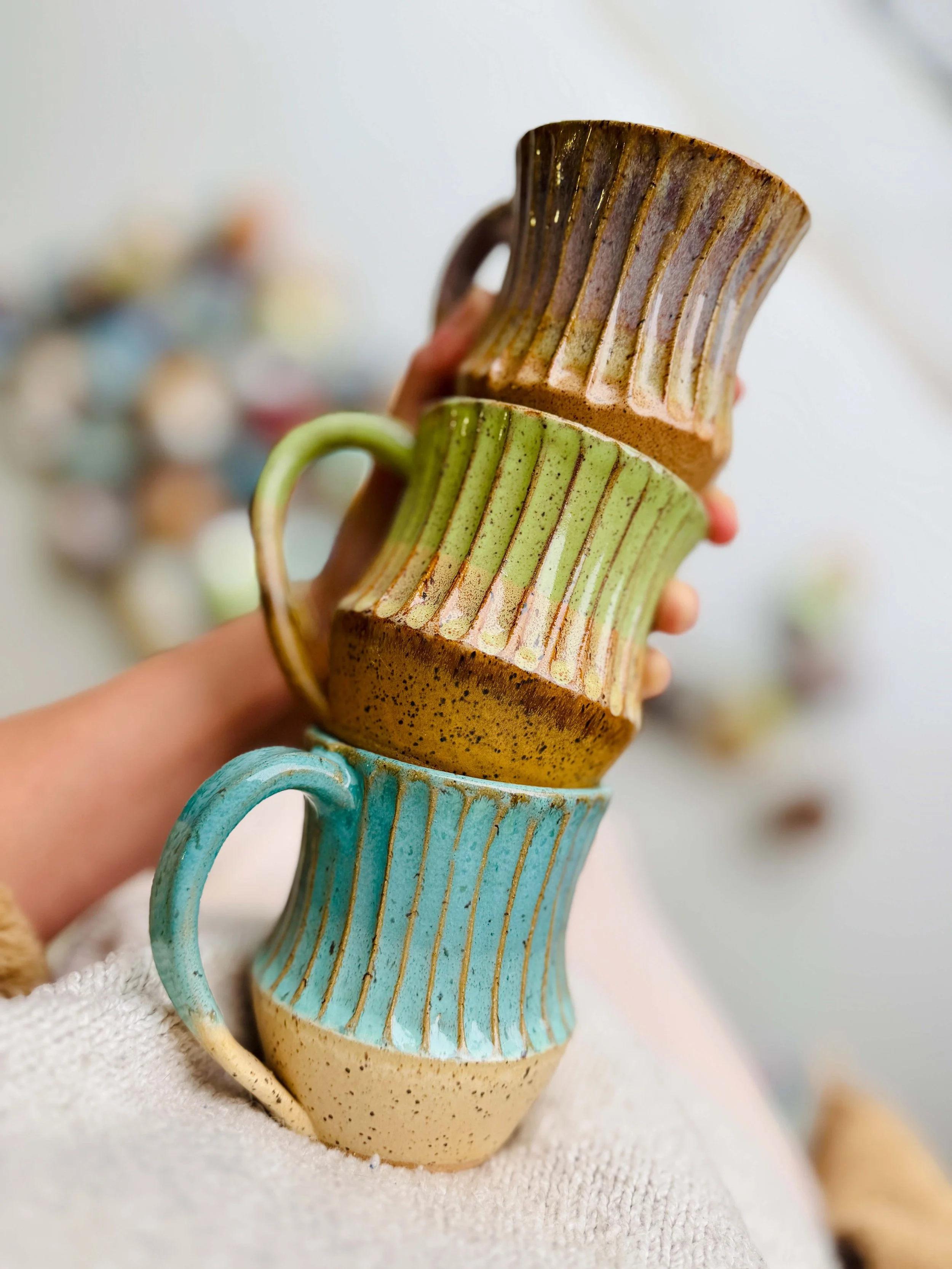 Low Tide Glow Carved Mug
