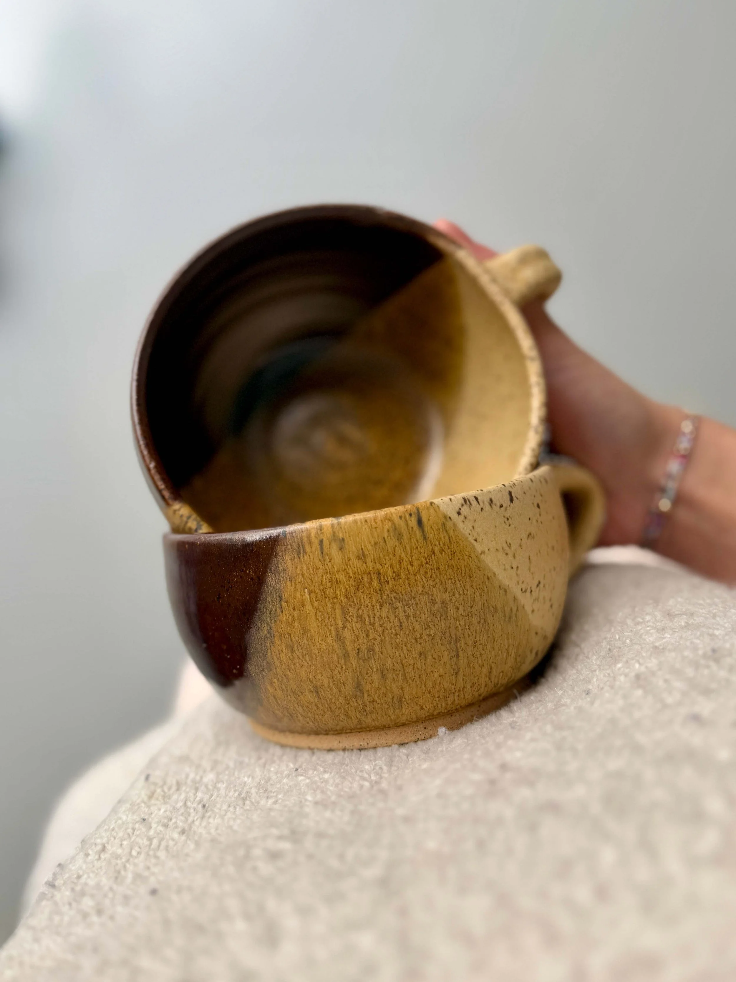 Walnut & Khaki Soup Mug
