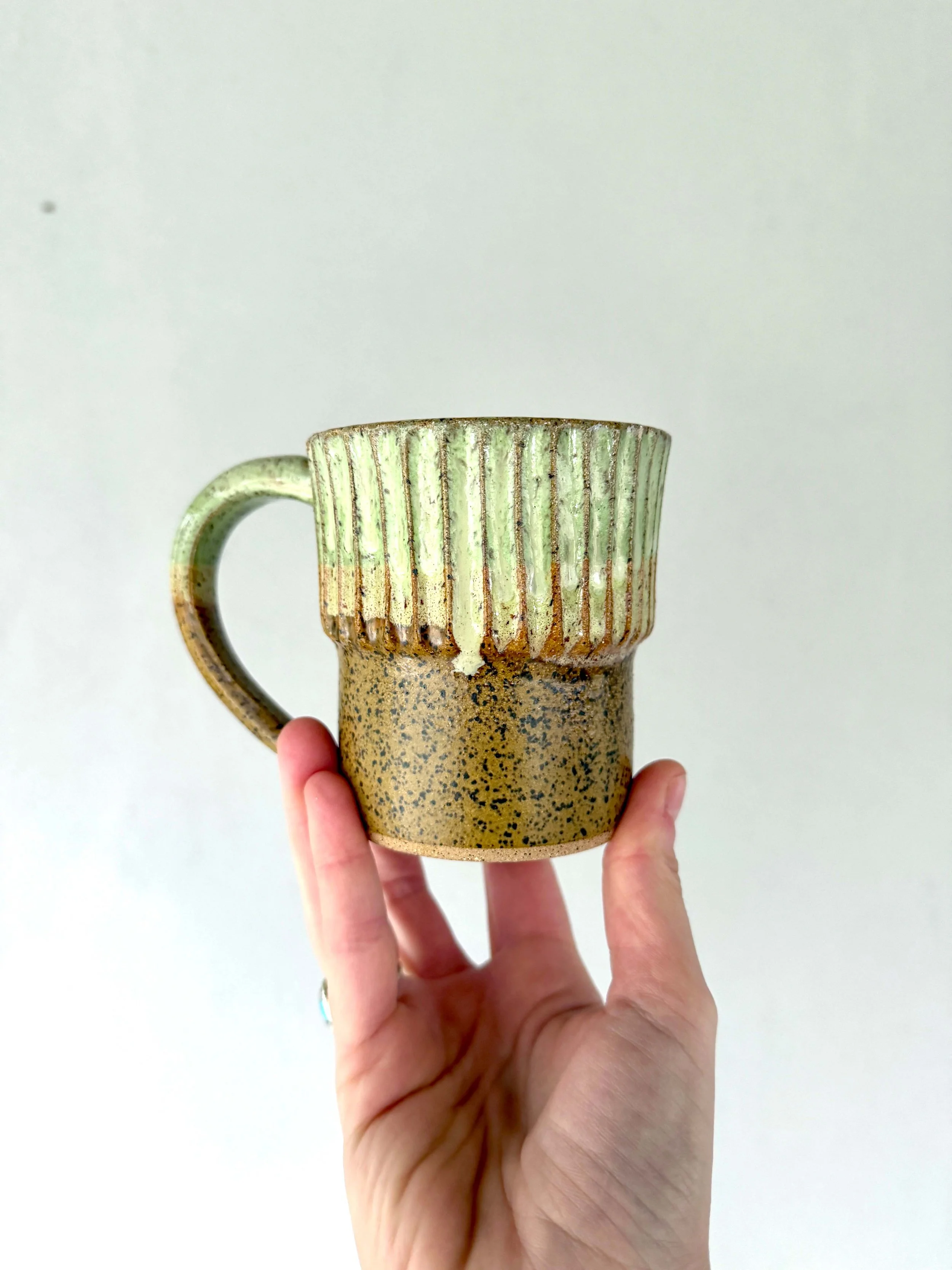 Green Sands Carved Mug