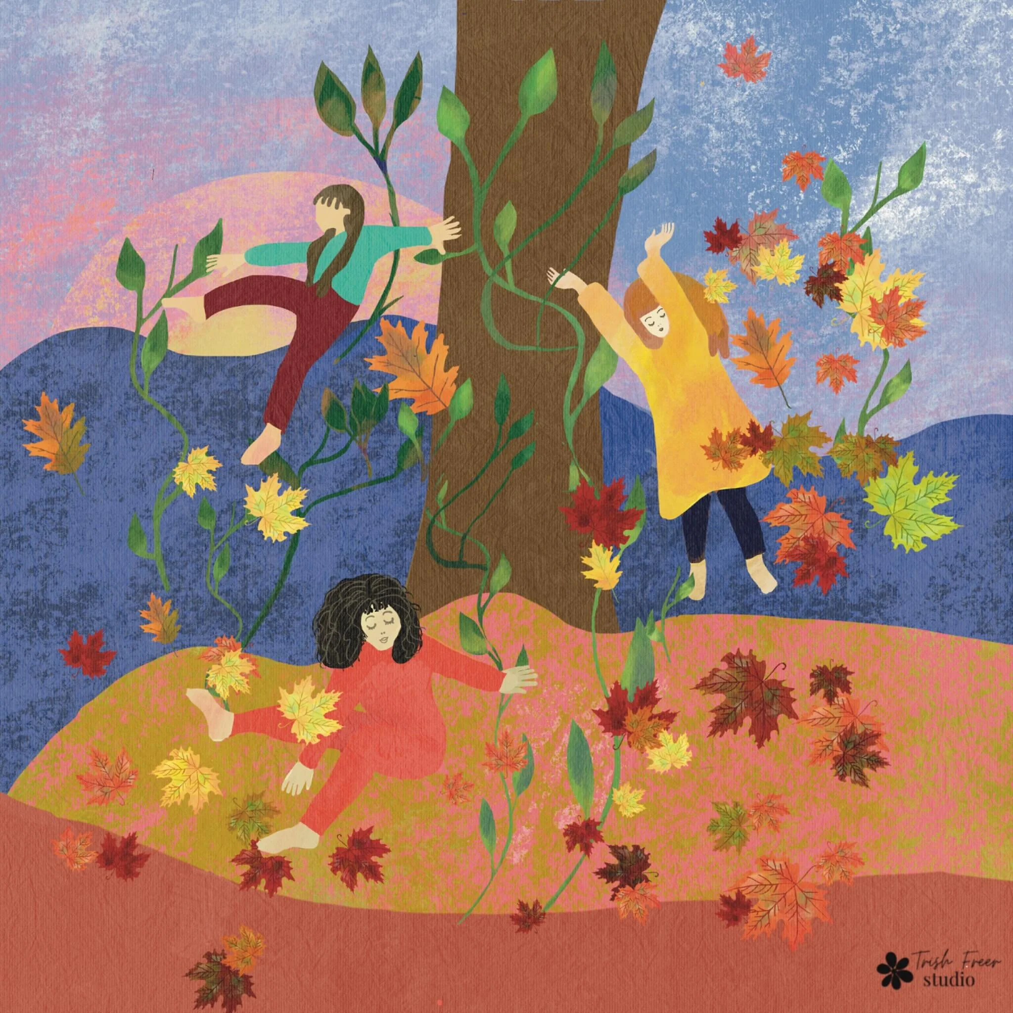 #storyillustration #autumnillustration #fallillustration #kidsillustration #autumnishere #landscapeillustration