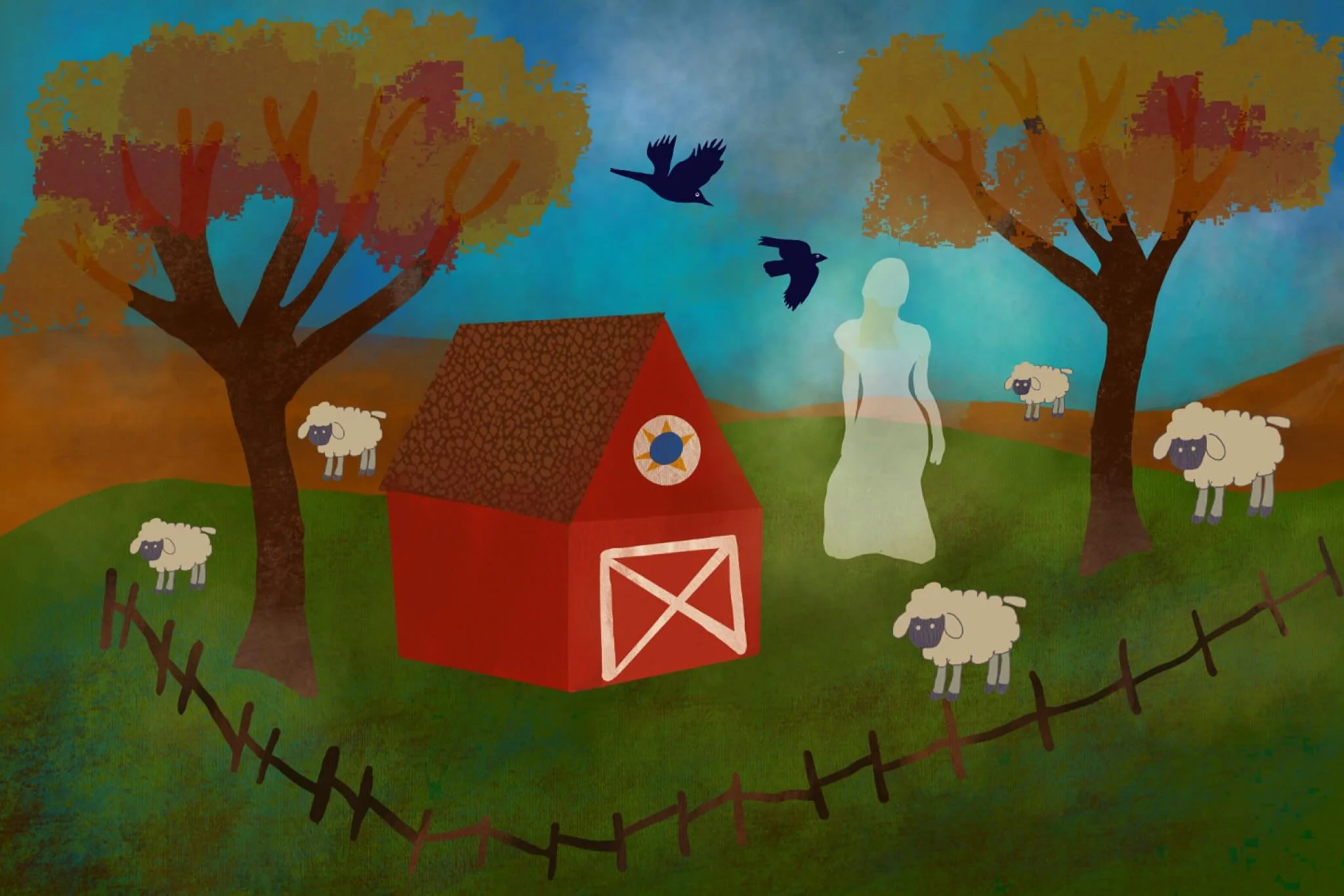 #liminalspaces #mysteriousart #illustration_the_best #farmart #ghostart #digitaldrawingoftheday #womenwhodraw #storyart