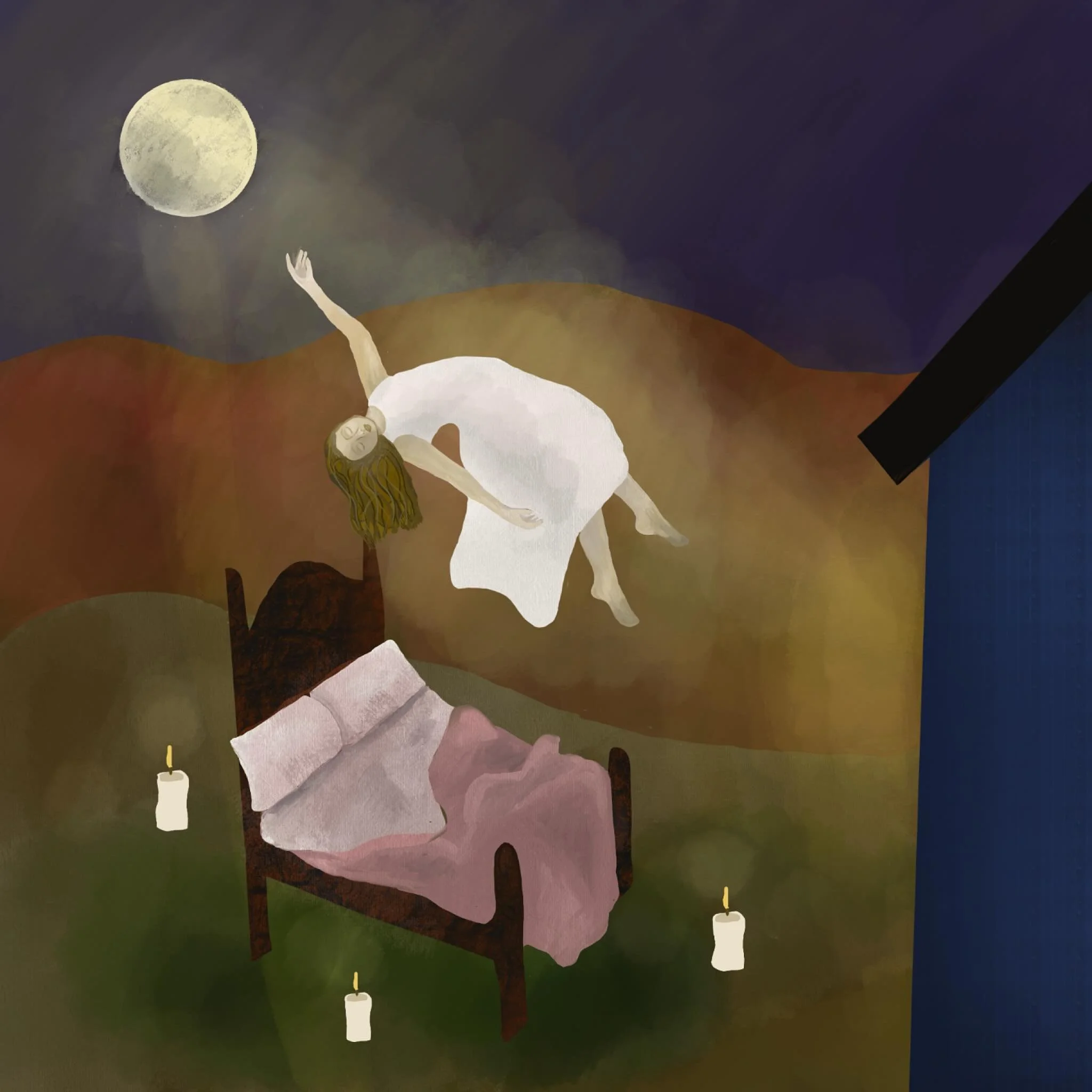 Dreams #surrealillustration #surrealisme #digitalsurrealism #bookillustrations #bookillustrator #bookillustrationoftheday #gothicillustration #mysticalforest #dreamillustration