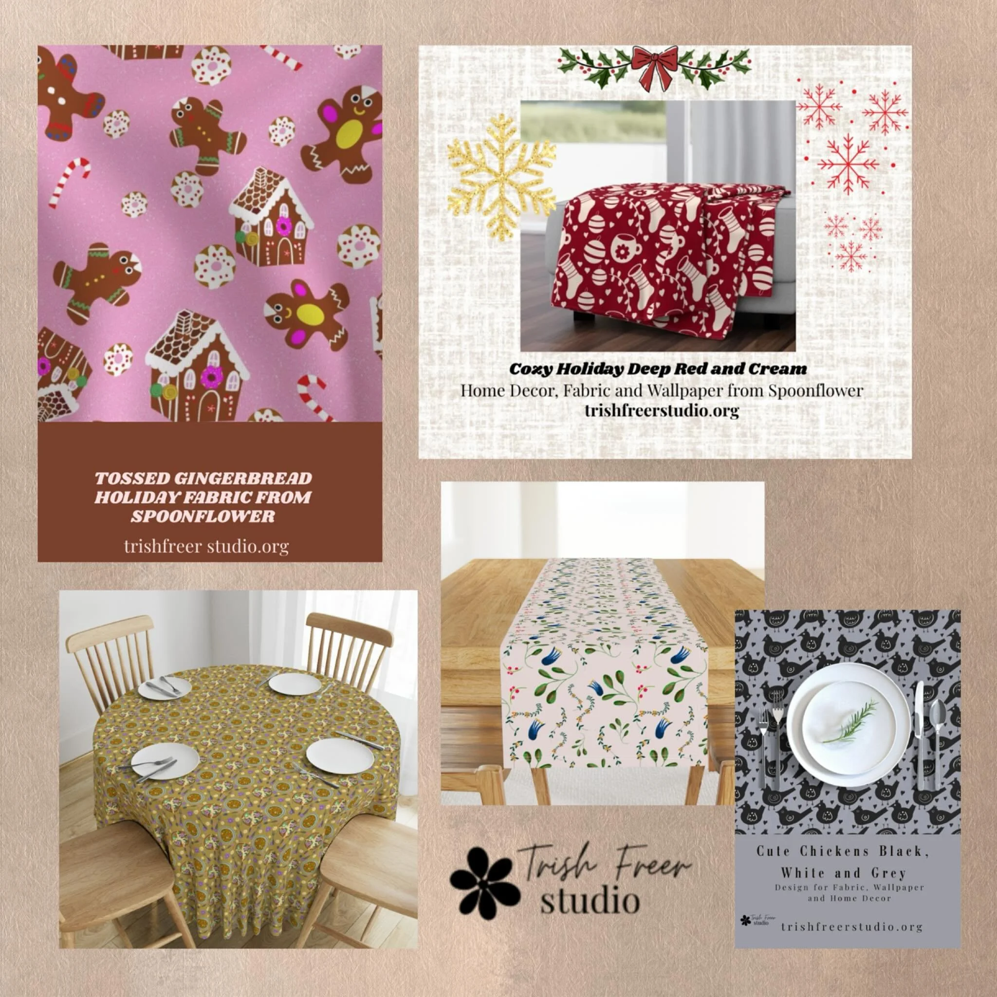 I&rsquo;ve come out of the liminal forest for a little while to work on some holiday offerings for my Spoonflower shop, more on the way soon! #spoonflower #spoonflowerdesigner #supportartistsoninstagram #independentartists #printondemandart #holidayd