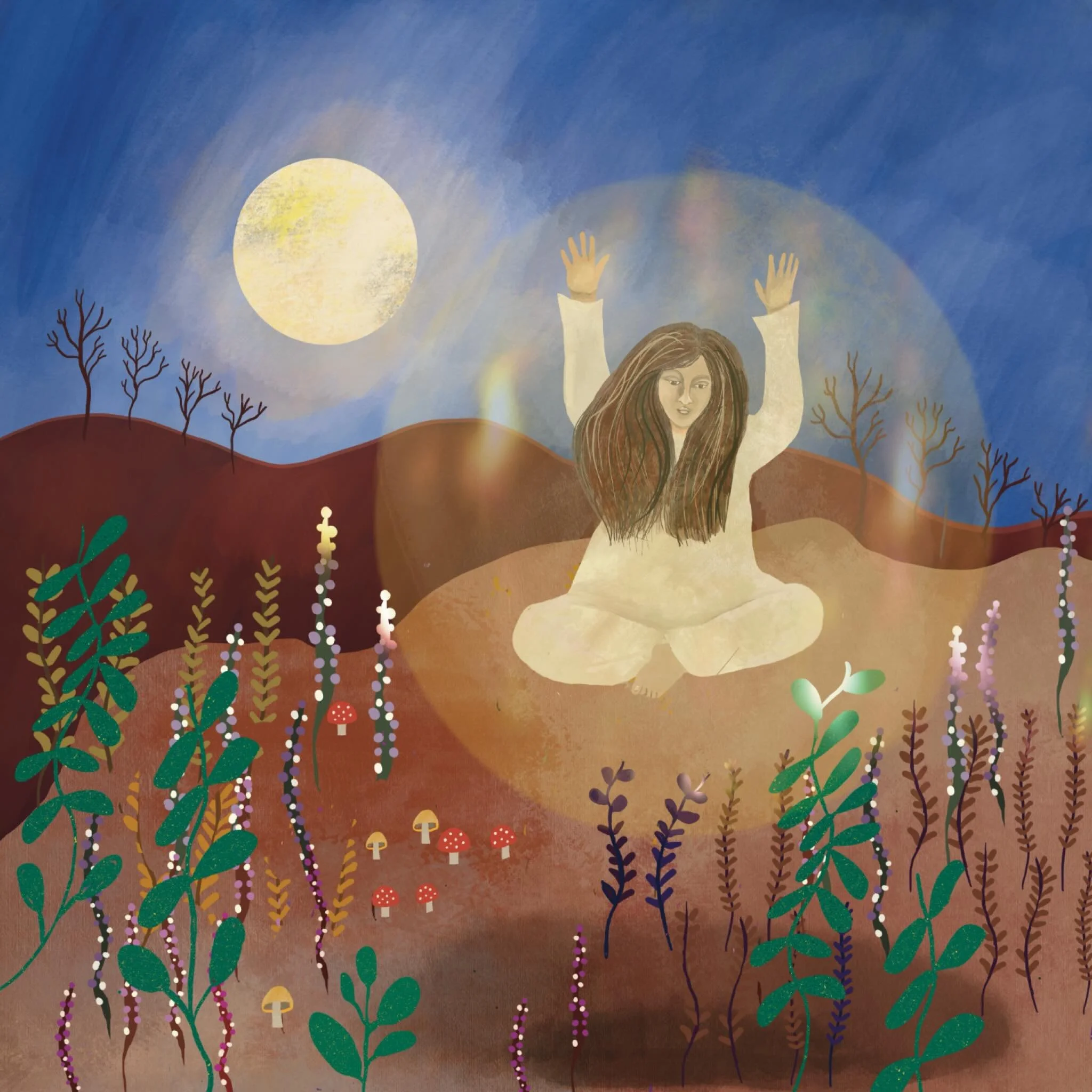 #mysticalart #mysticalforest #goddessart #magicalillustration #landscapeillustration #bookillustrations