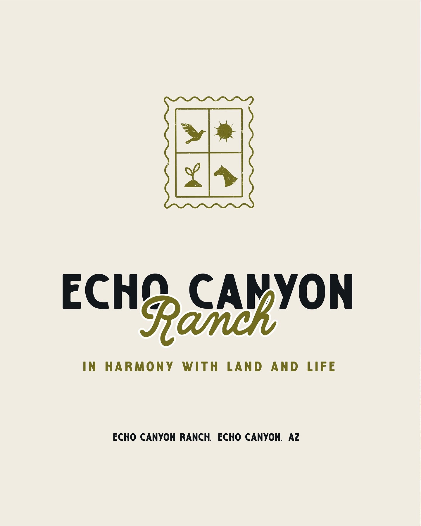 Echo Canyon Ranch pt.1 🏜️
Echo Canyon is a place built on connection - between people, animals, and the land. So the brand needed to feel just as thoughtful…
Organic tones, vintage textures, clean lines - a bit Western and a bit modern. Sw