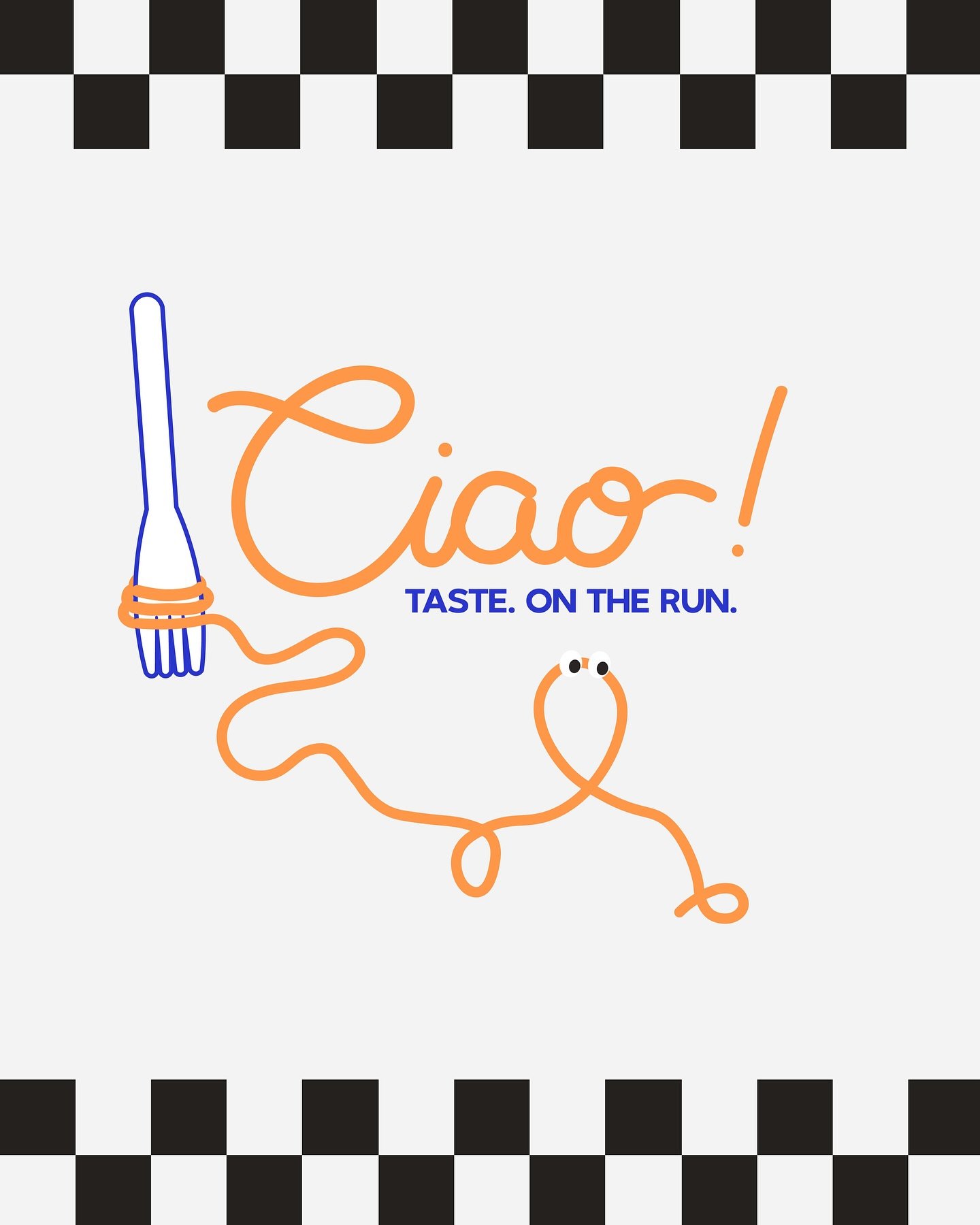 A fast one — fitting, really… 🏁🍝🏃🏻
This branding concept came together on the fly for a pasta-on-the-go brief I had to jump on, very last minute! From the little speedy spaghetti guy to the packaging, this was a fun one to whip up.
