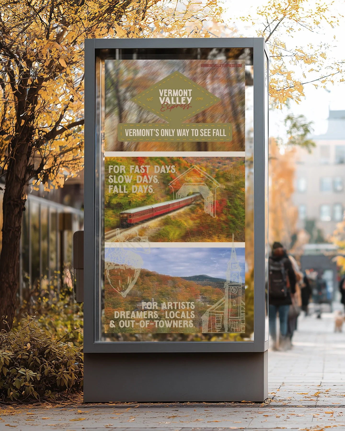 Part Three is here! 🍂🚂
Had the loveliest time creating all the cozy, wholesome fall vibes with this one - Vermont Valley Express, you&rsquo;re a mood. Thank you @thecreativebrief.case #tcbc_vvexpress 

#branddesign #visualidentity #designinspiratio