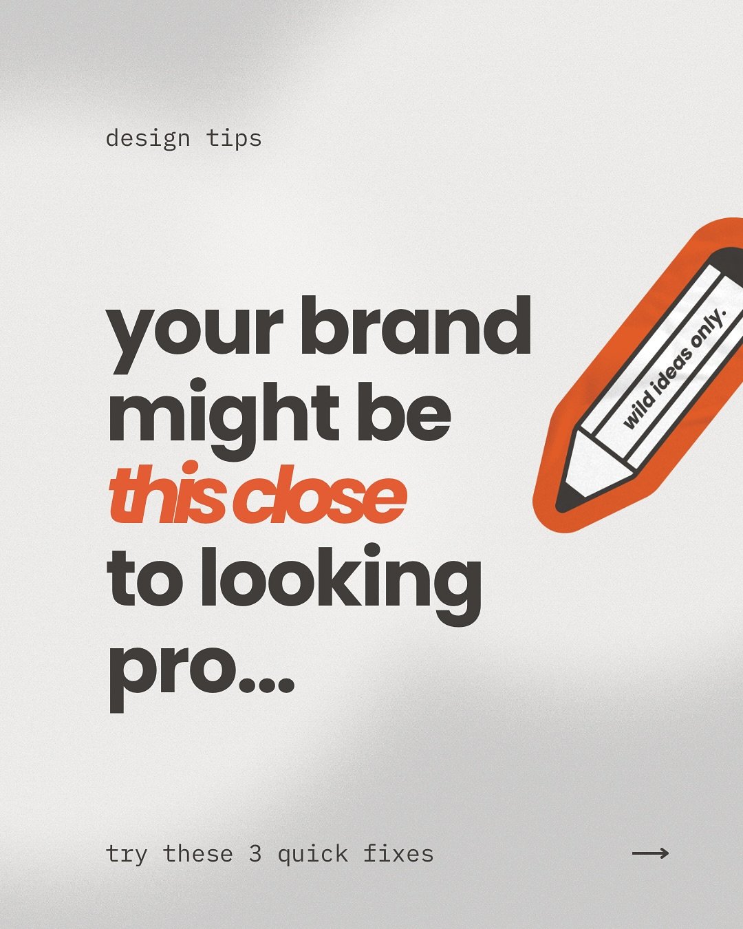 You don&rsquo;t always need a full rebrand to make your business look more &ldquo;put together.&rdquo; 

Sometimes it&rsquo;s just about tightening the details:

1. Refine your colour palette
2. Keep your font choices consistent
3. Give everything ro