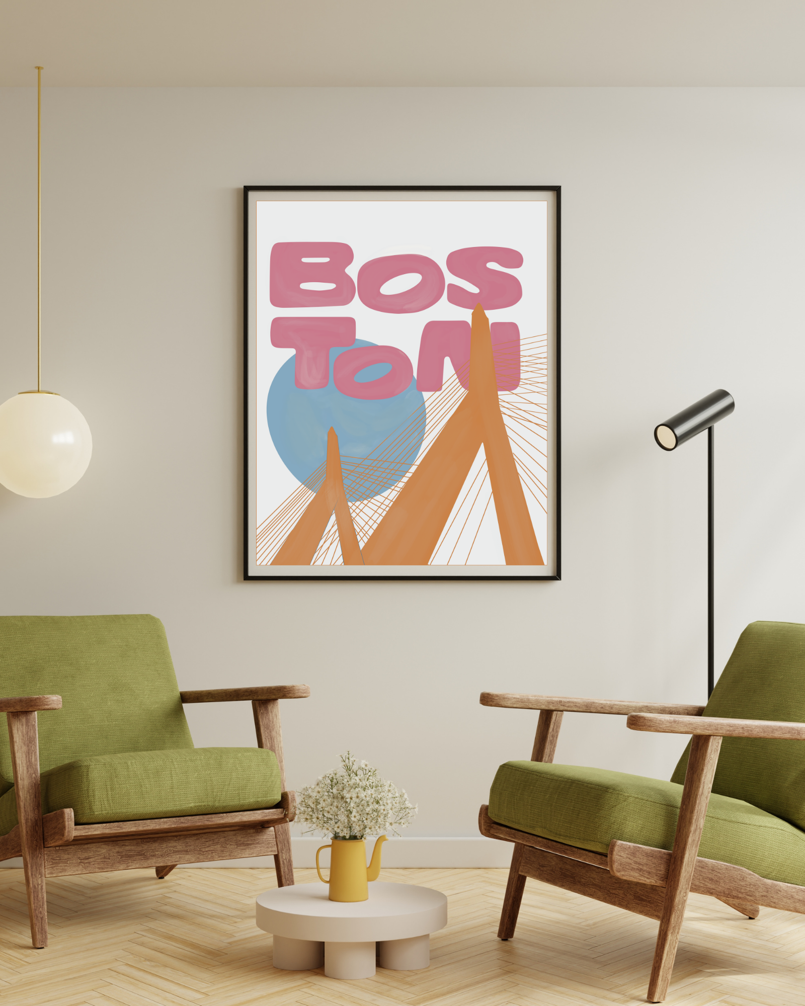 Orange Boston Bridge