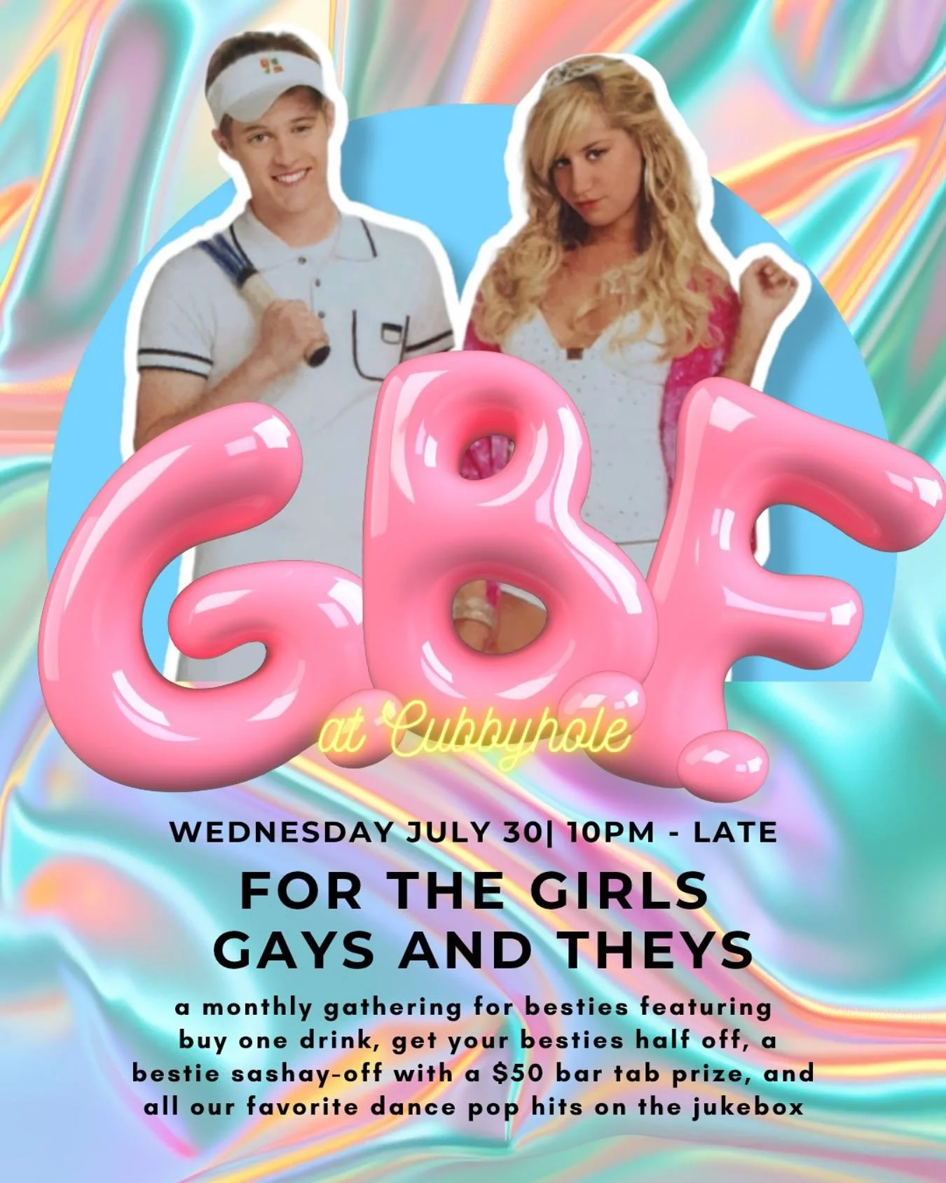 ~ tonight ~ 

grab your bestie and join us for the second installment of GBF - drinks specials PLUS a freestyle sashay-off at midnight for your chance to win a $50 bar tab 

as usual, happy hour every weekday 4-7 pm 

see you there 💃