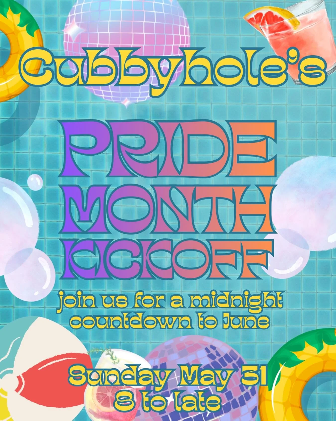 it&rsquo;s that time of year! 🏳️&zwj;🌈🏳️&zwj;⚧️

join us sunday to kick off a month of good drinks, good music, and good vibes! 

and yes, we are doing a midnight countdown.