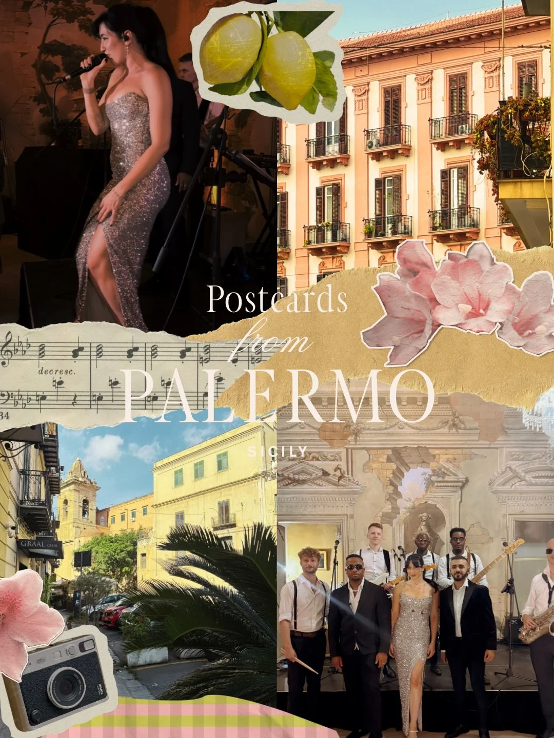 Postcards from Palermo 🍋🎙️🎶✈️🍸💃🏻✨🎷

24 hours in Sicily to sing at the most extravagant wedding ever at the most gorgeous venue @villatascaofficial that was in The White Lotus. There were bagpipes and dhol 🥁 and it was spectacular 😍 

Loved s