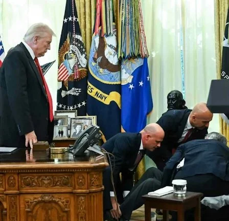 Unmoved: Trump’s Reaction to the White House Fainting Incident