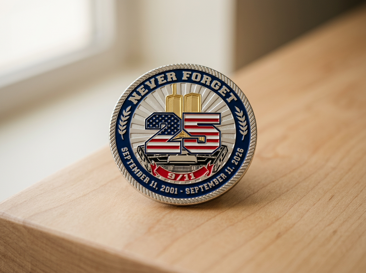 25th Anniversary 9/11 Memorial Challenge Coin