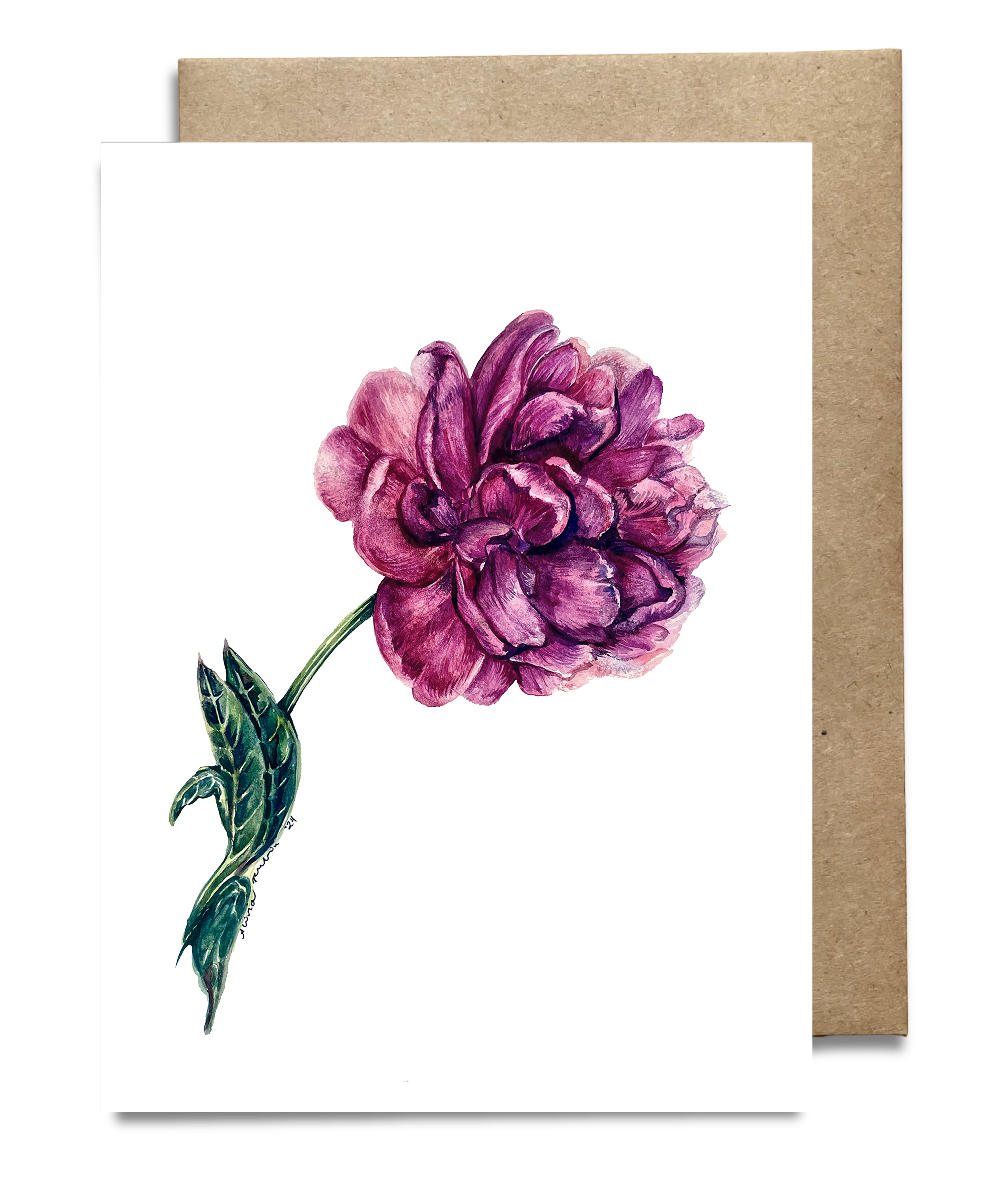 Pink Peony Card
