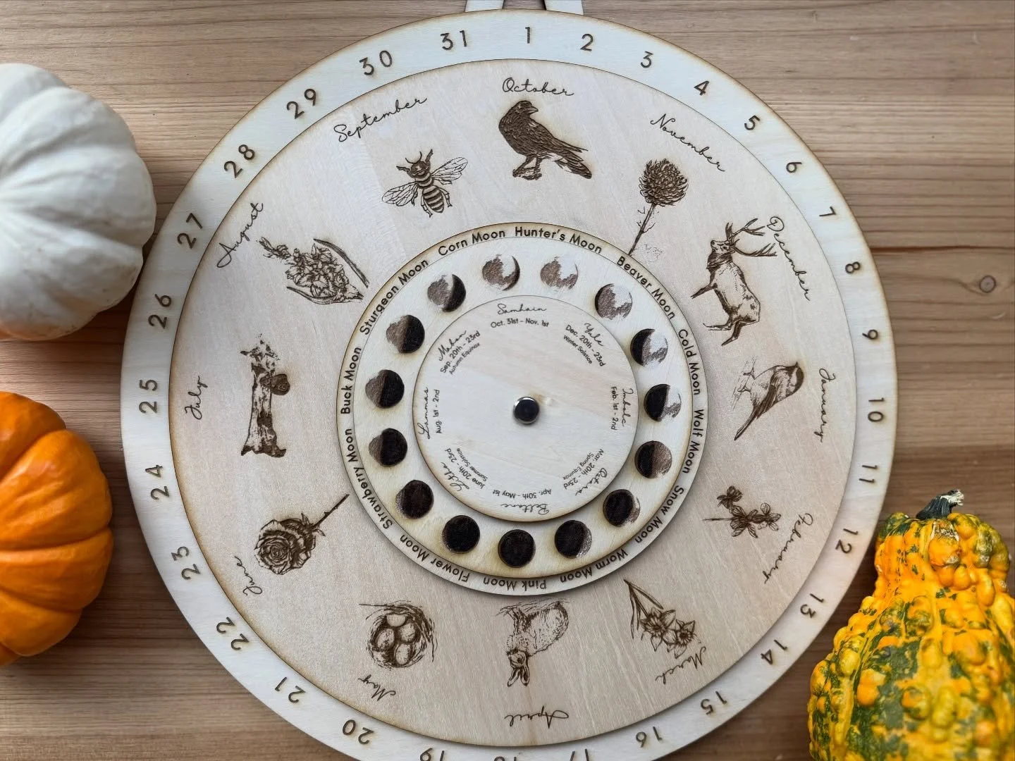 Happy October ! #wheeloftheyear #etsy #seasonalwheel #huntersmoon #harvestmoon