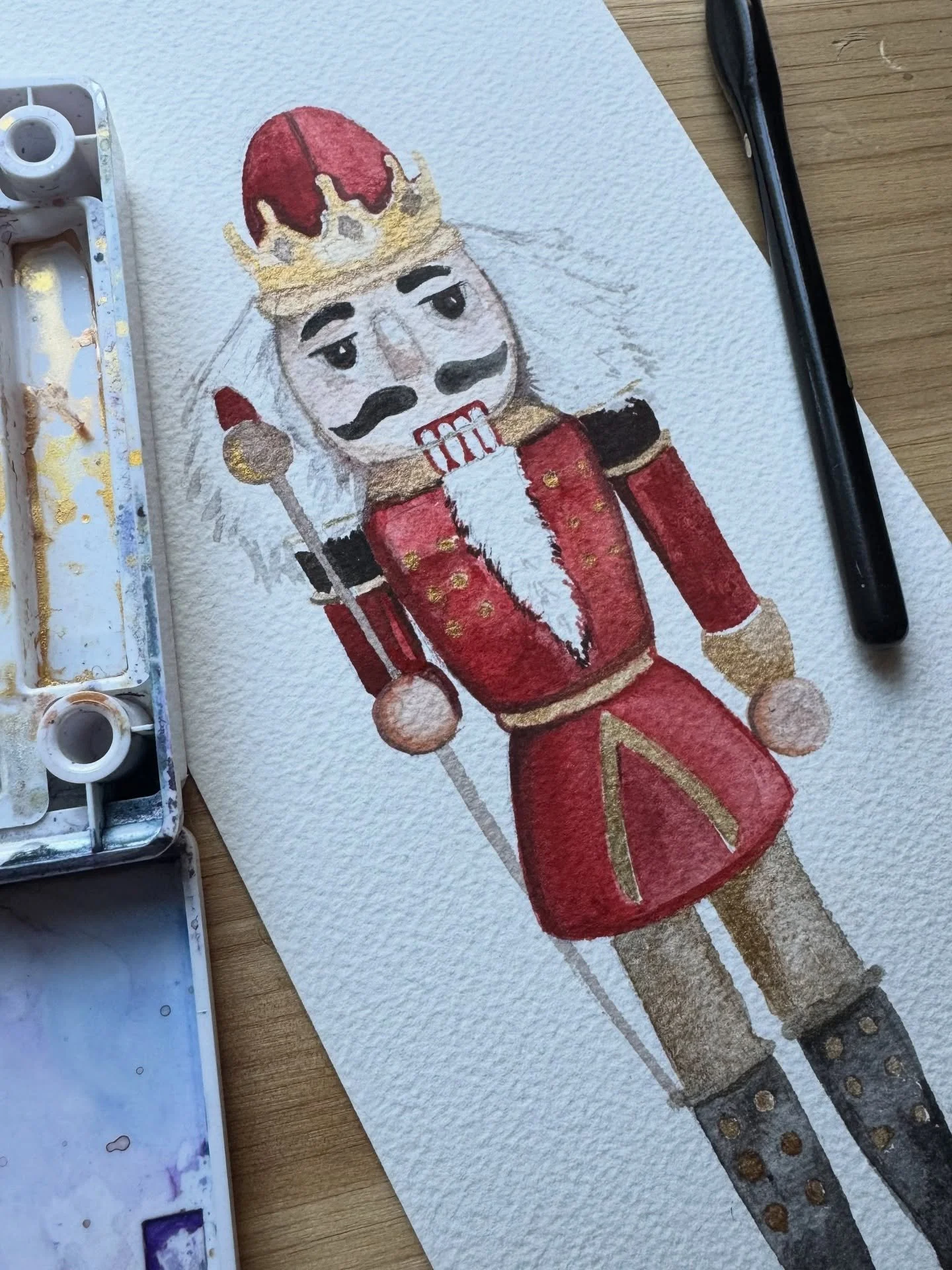 My son: What inspired you to paint a bunch of nutcrackers? I thought you liked painting living things and not toys with silly faces.
My kids ☺️ I typically don’t care for painting objects and I don’t actually own many collections 🤯 ex
