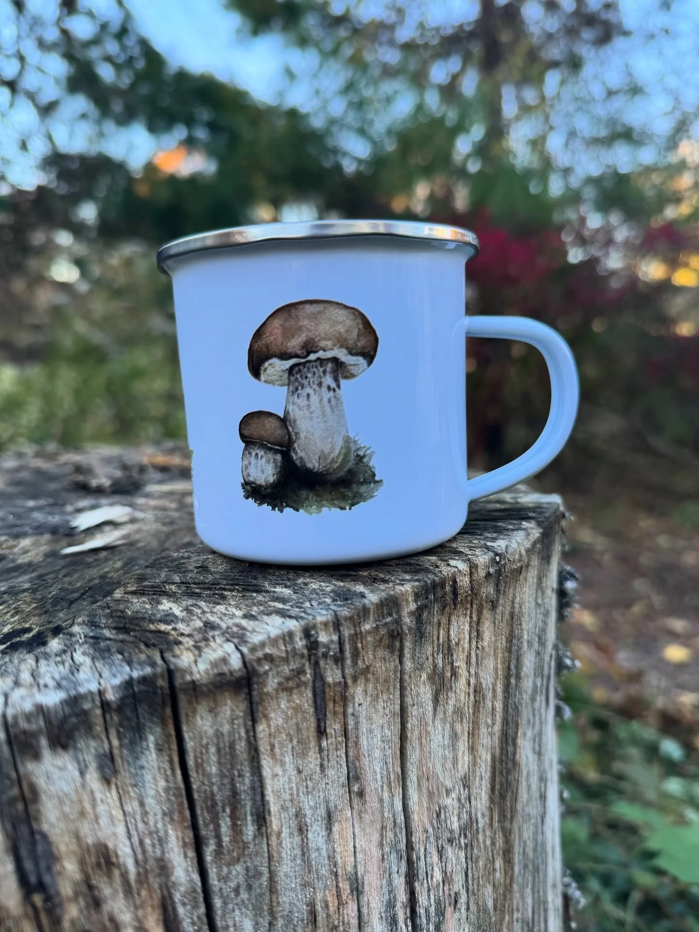 Behold the mushroom campfire mug!
I’m squealing with excitement over here. I have such a love and appreciation for mugs, especially handmade ceramic ones, but for my kids it’s a different story. This cutie is perfect for the cold outdoo