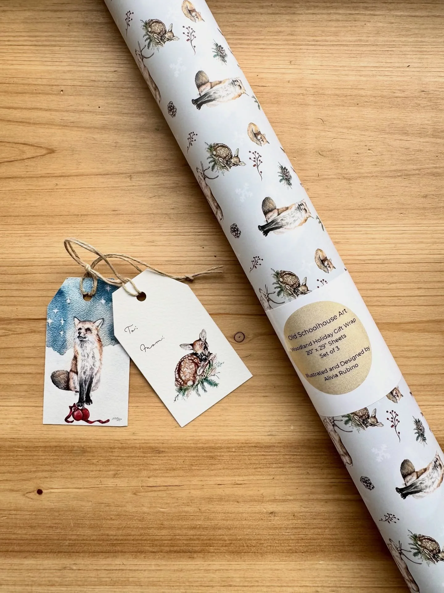 New gift wrap sheets (and soon to be rolls!) are in and they look and feel luxurious! Coordinating gift tags, cards, and card packs are in the works for all of your gifting needs… or for mine. There will be an otter tag and cards, but no otter