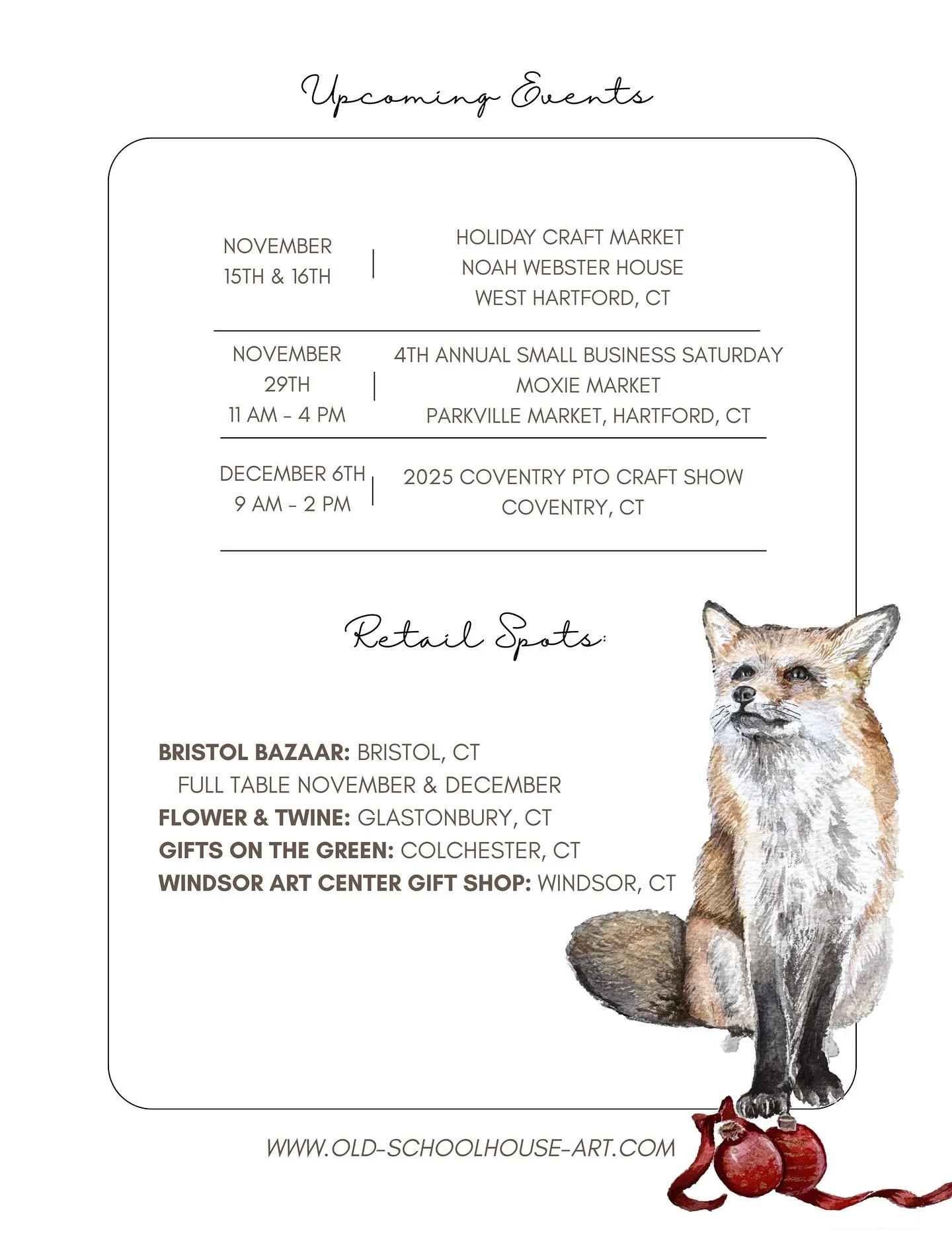 We&rsquo;re down to our final few markets!
This weekend will be the last outdoor event of the year @coventryfarmersmarketct to shop the full line of prints, magnets, stickers, gift wrap, etc! After that, you only have *4* more separate days to shop i