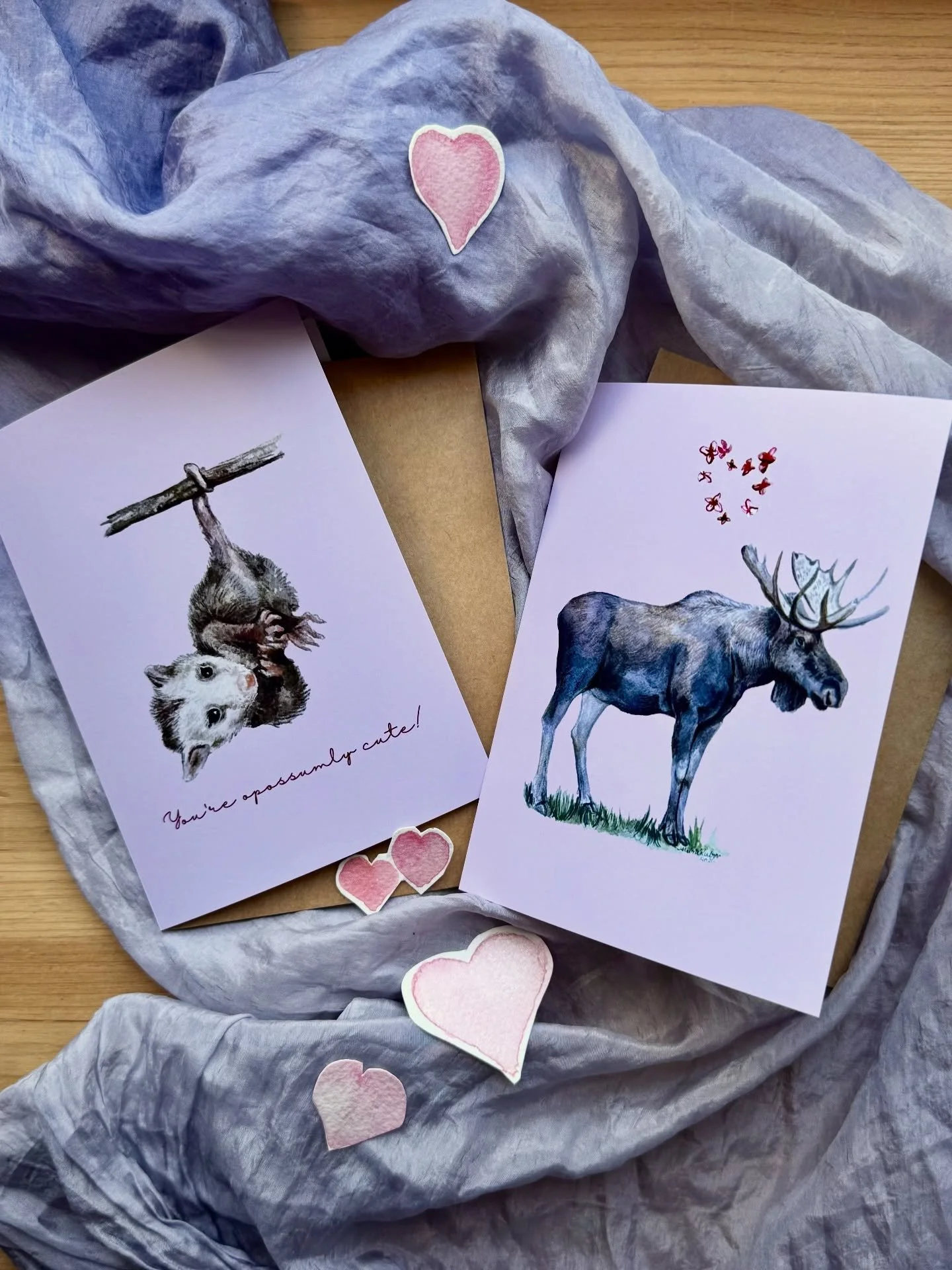 A small selection of Valentine&rsquo;s Day cards are available on the website. As always, most of the animal and floral cards don&rsquo;t have a greeting, so they make a great way to send your own special note. 💕