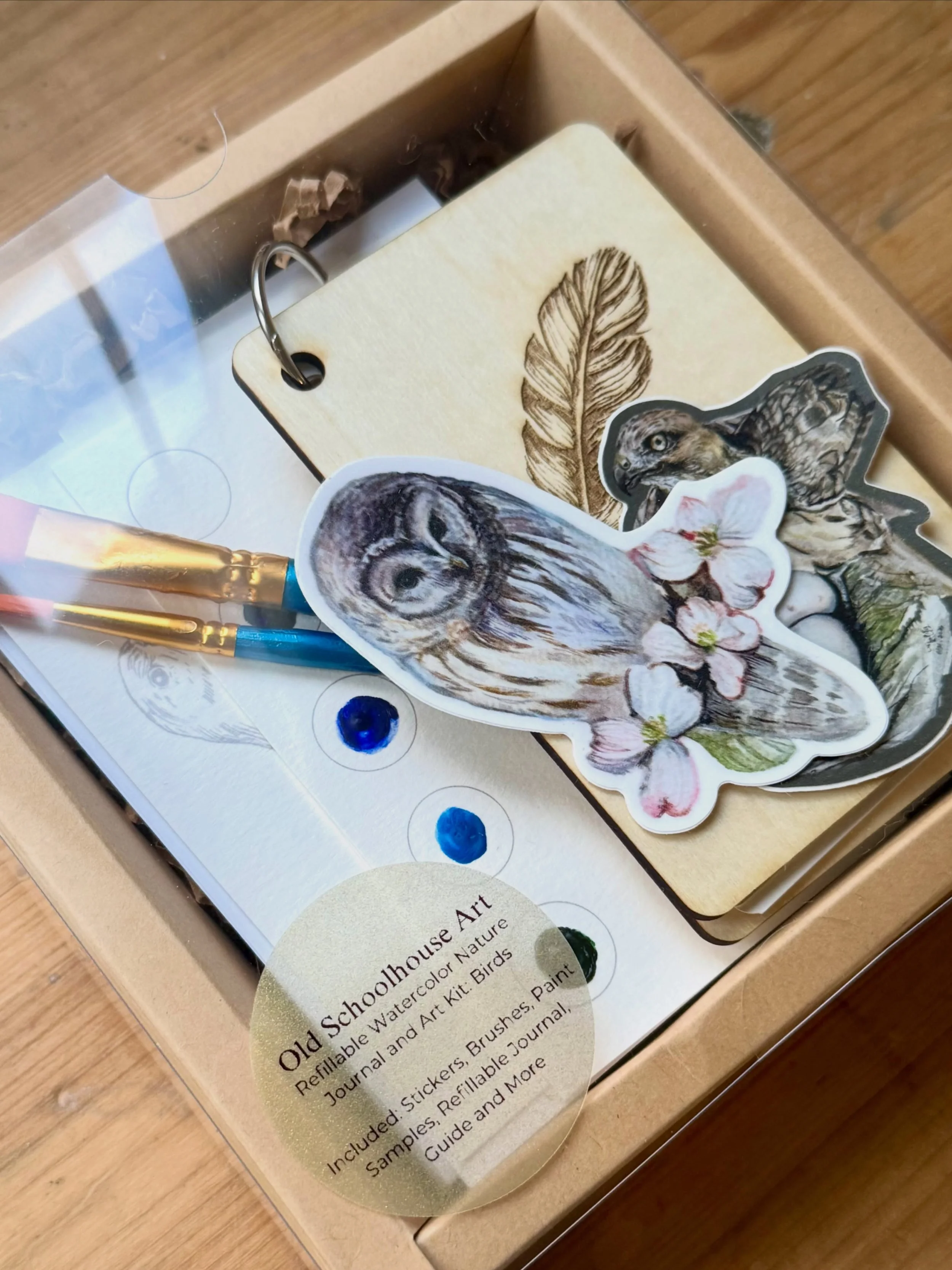 We love REFILLABLE goods here, especially for art. My helpers (moral support) wanted to snatch the watercolor journals I was packing because they love them so much. #artkits #naturejournalkit #naturejournal #journaling #watercolorkit