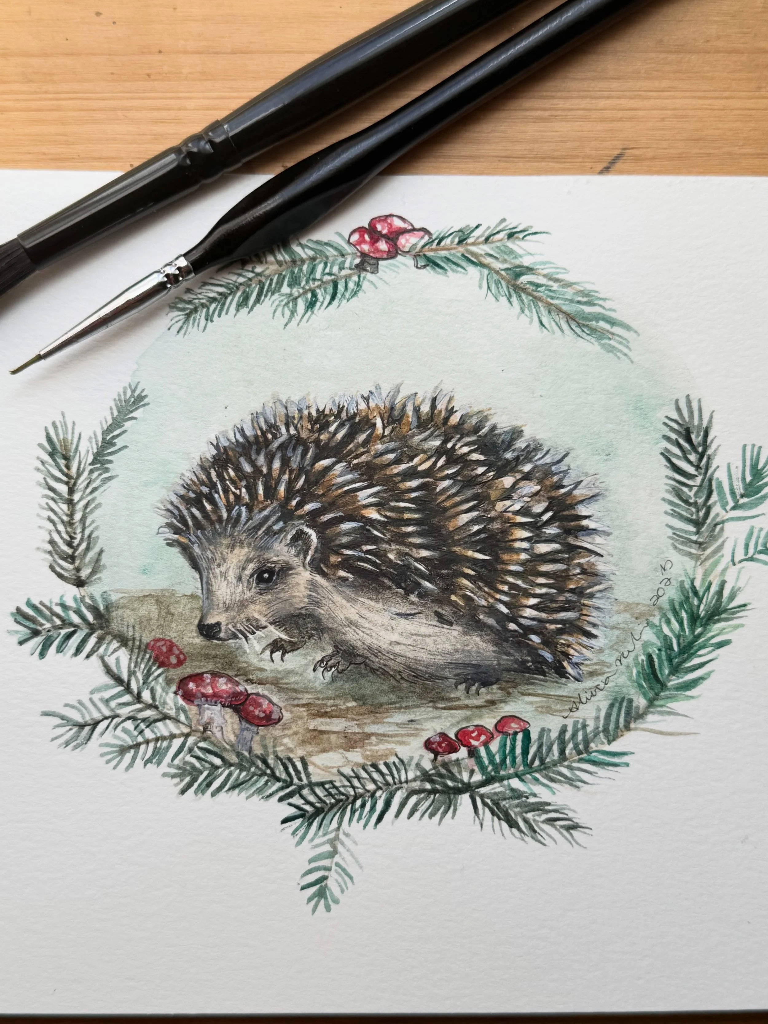 If you&rsquo;ve been following along long enough, you might remember this hedgehog from 2023. I pulled it off of a shelf today, went back to fixing some of the areas (not all) that bothered me, and now it&rsquo;s available again. 😅 #hedgehog #hedgeh