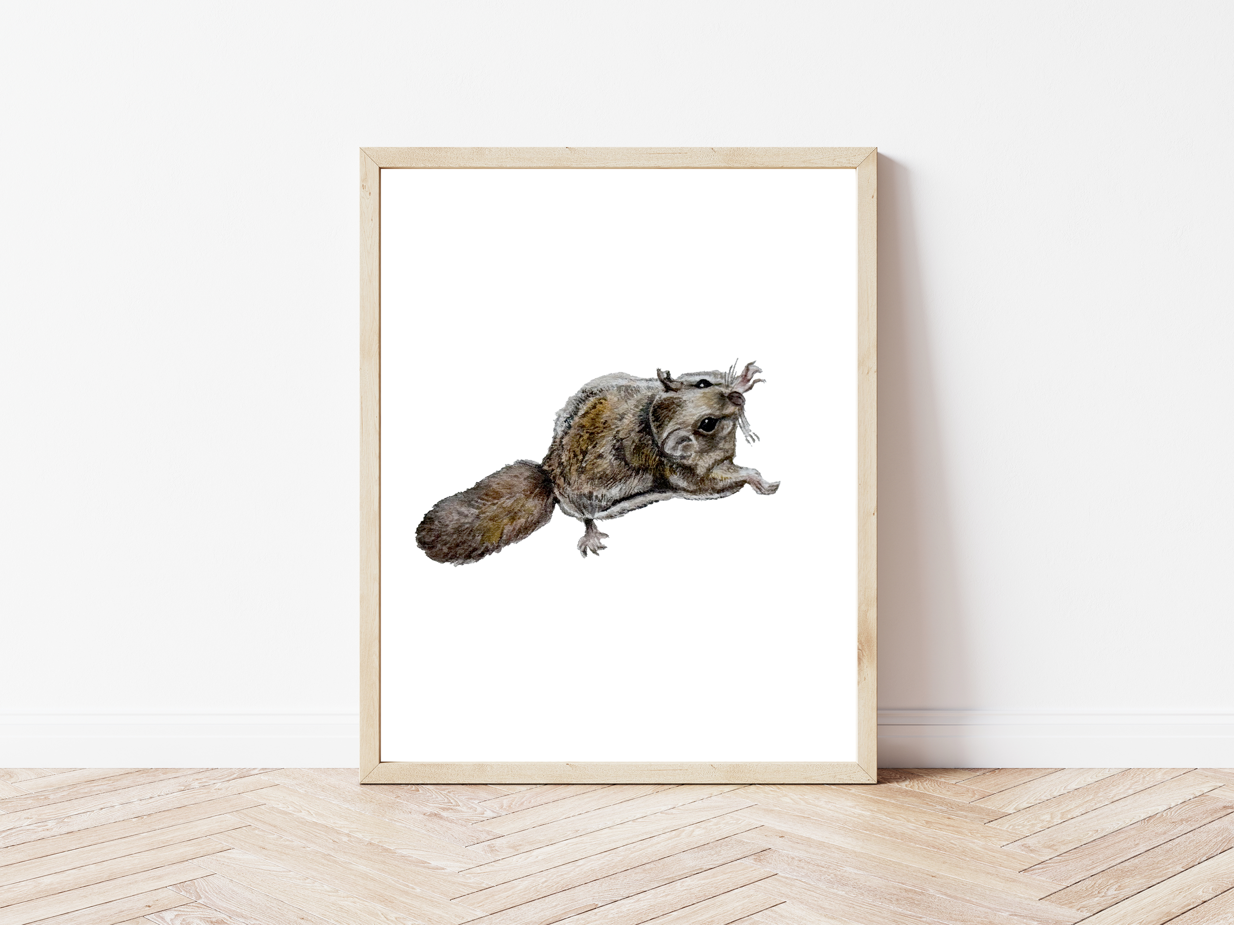 Northern Flying Squirrel/ Watercolor Painting Fine Art Print / Nursery Decor / Cottagecore / Home Decor