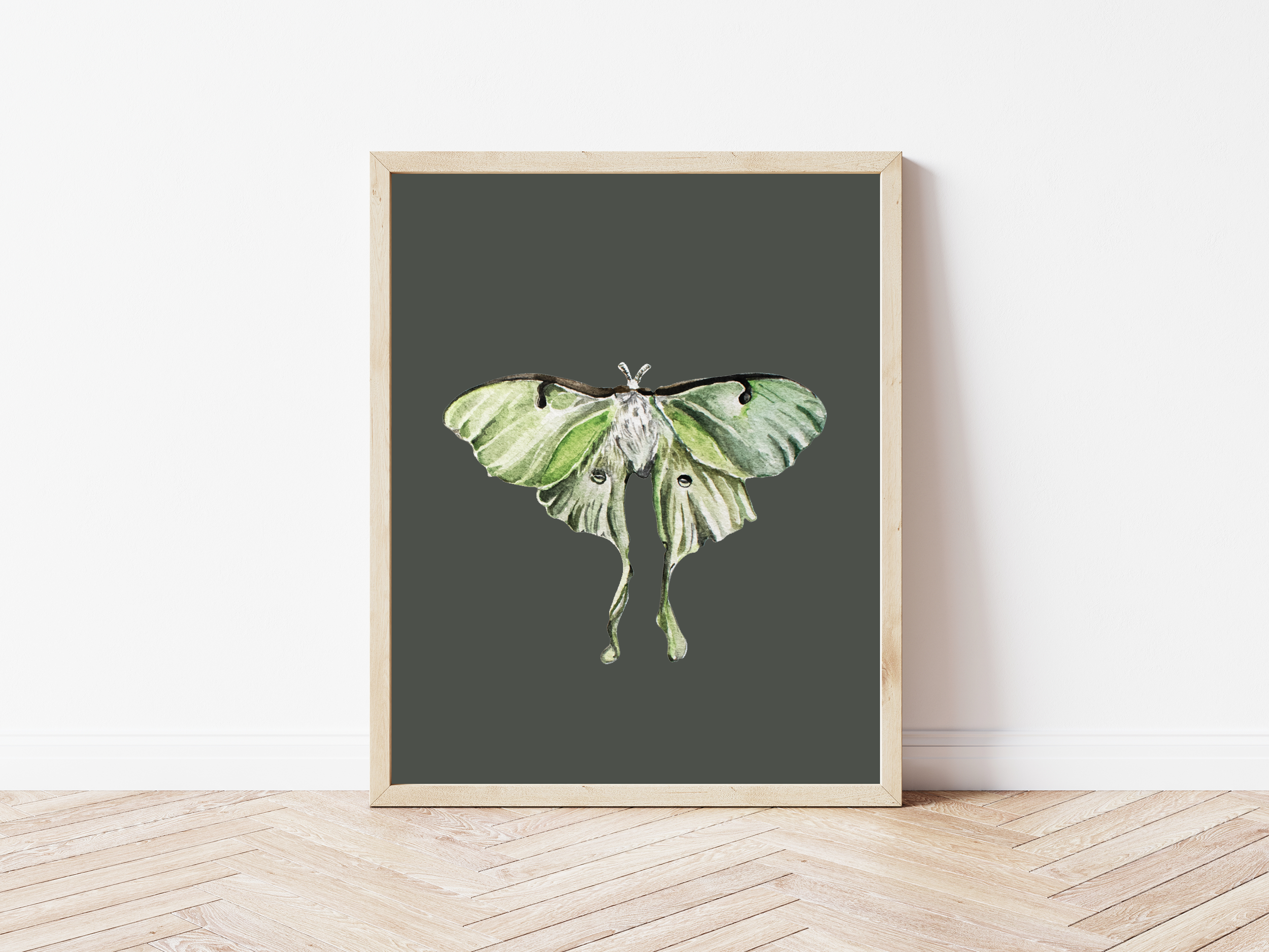 Luna Moth/ Watercolor Painting Fine Art Print / Nursery Decor / Cottagecore / Home Decor
