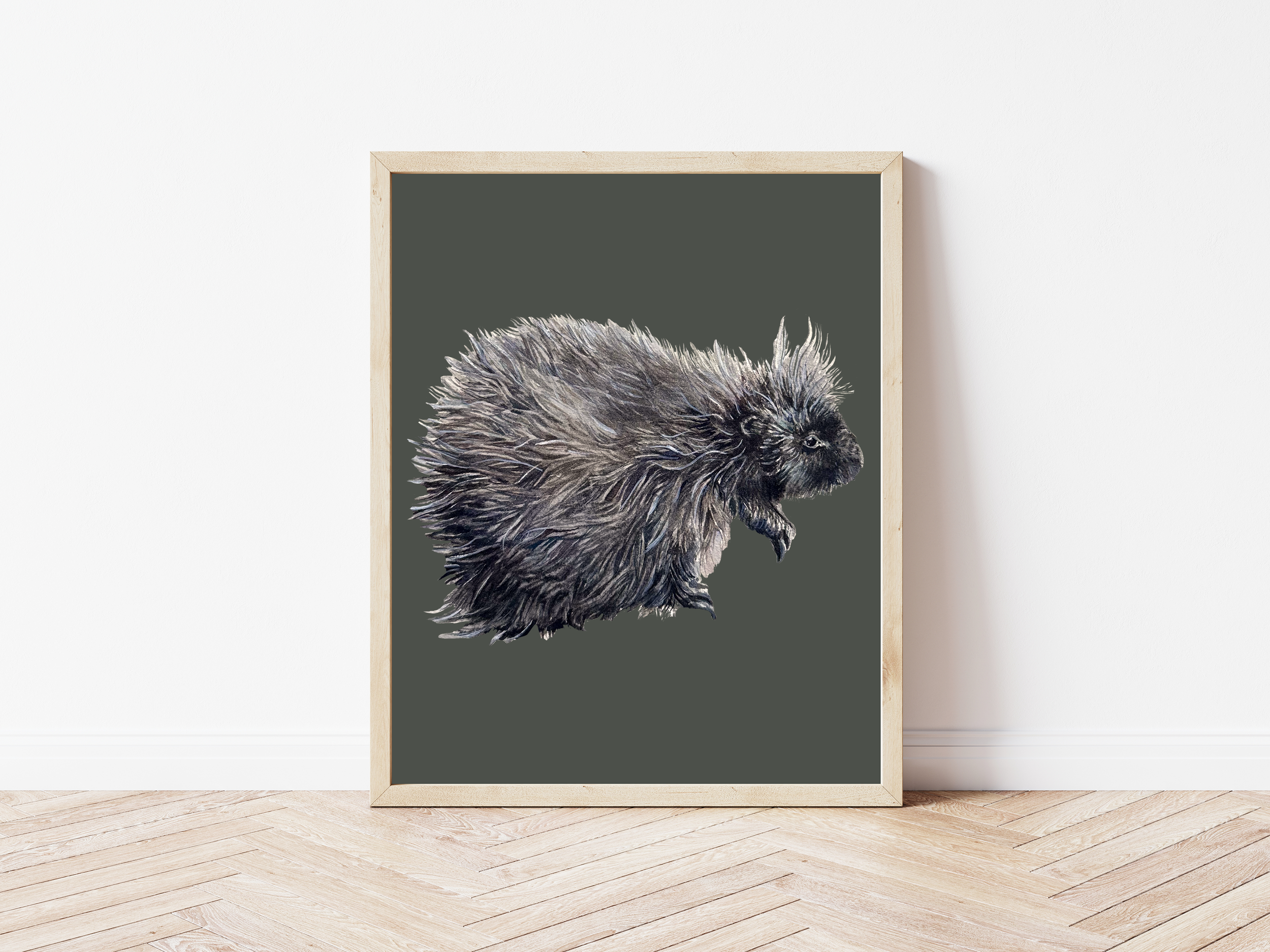 Porcupine / Watercolor Painting Fine Art Print / Nursery Decor / Cottagecore / Home Decor