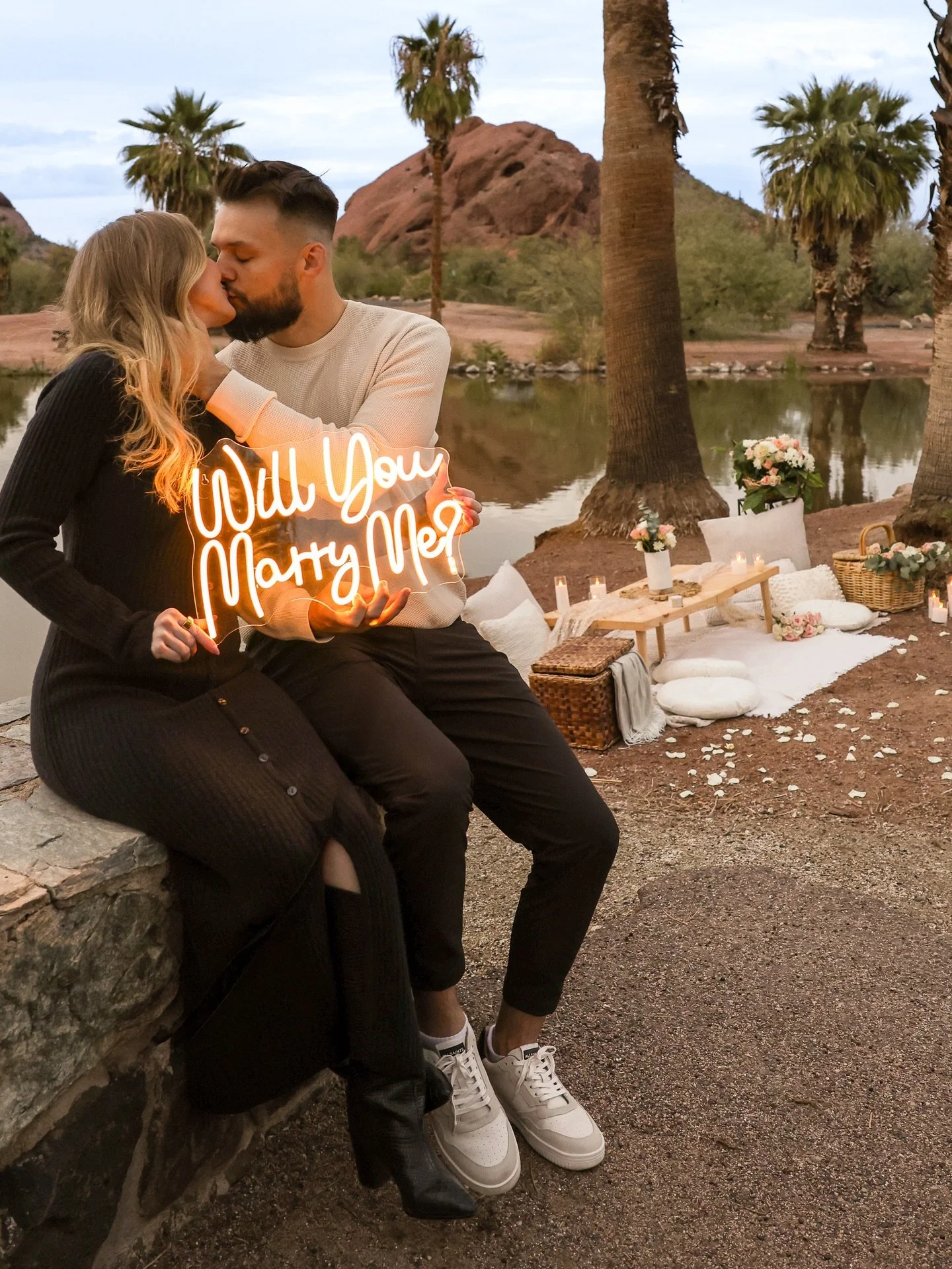 HARD YES 🙌💍

@idoadventureco creates unique custom proposals and picnics so all you have to do is show up and get on a knee 🤍

Tags: Papago park proposal, picnic set up, Arizona picnic, picnic proposal, Phoenix engagement photoshoot, proposal phot