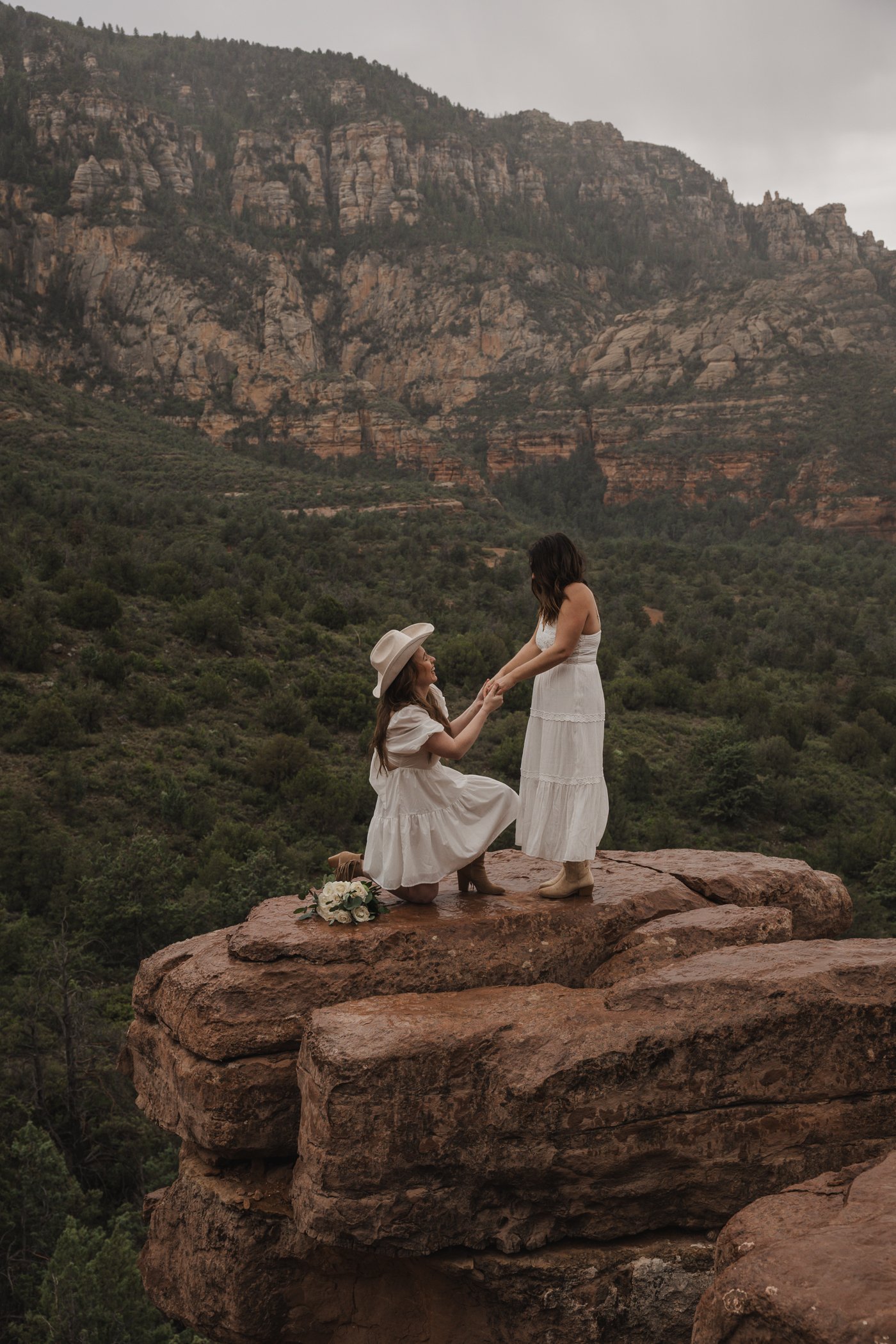 Sedona Merry Go Round Rock Rainy Elopement with idoadventureco-38.jpg