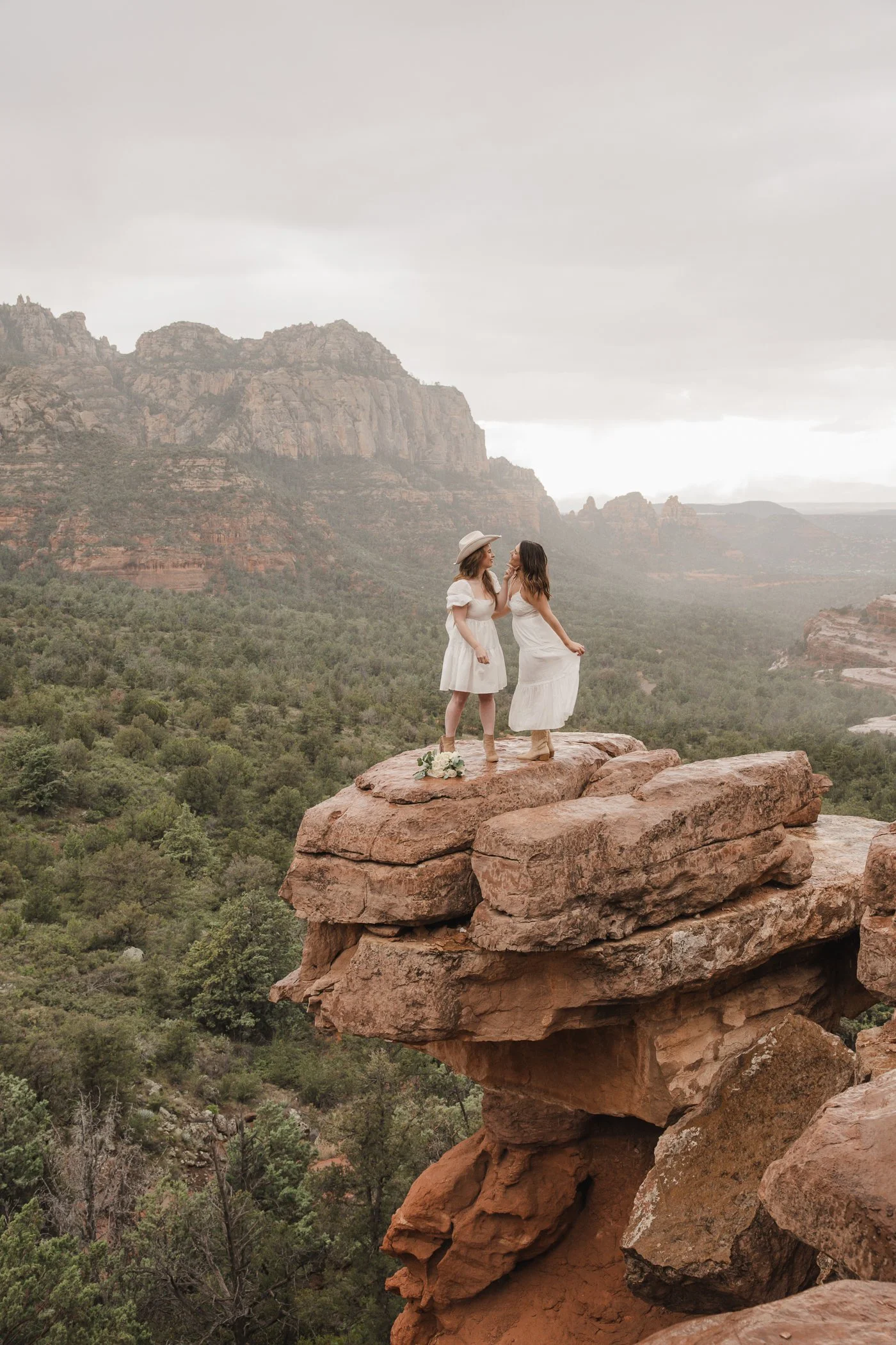 Sedona Merry Go Round Rock Rainy Elopement with idoadventureco-28.jpg