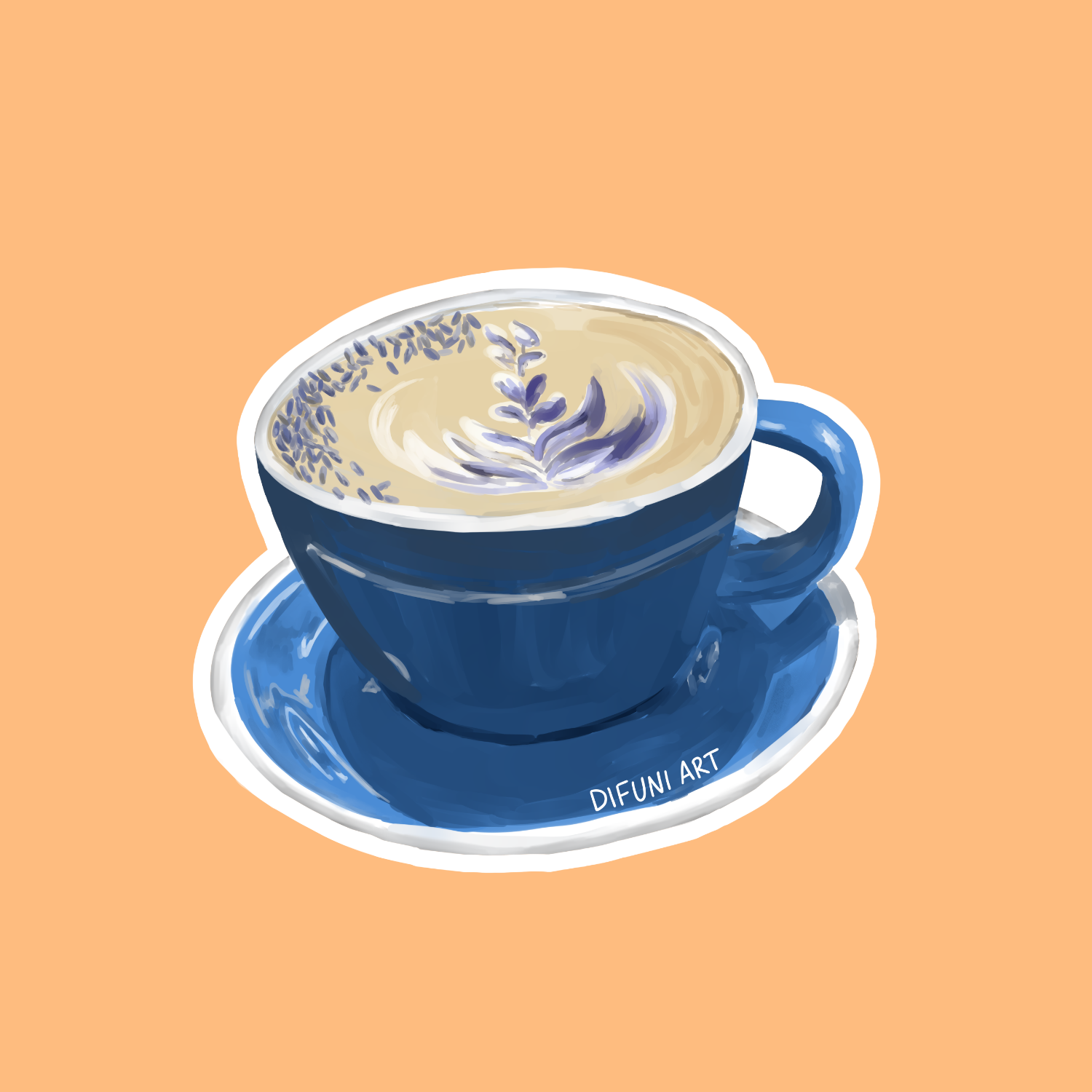 Lavender Latte Sticker