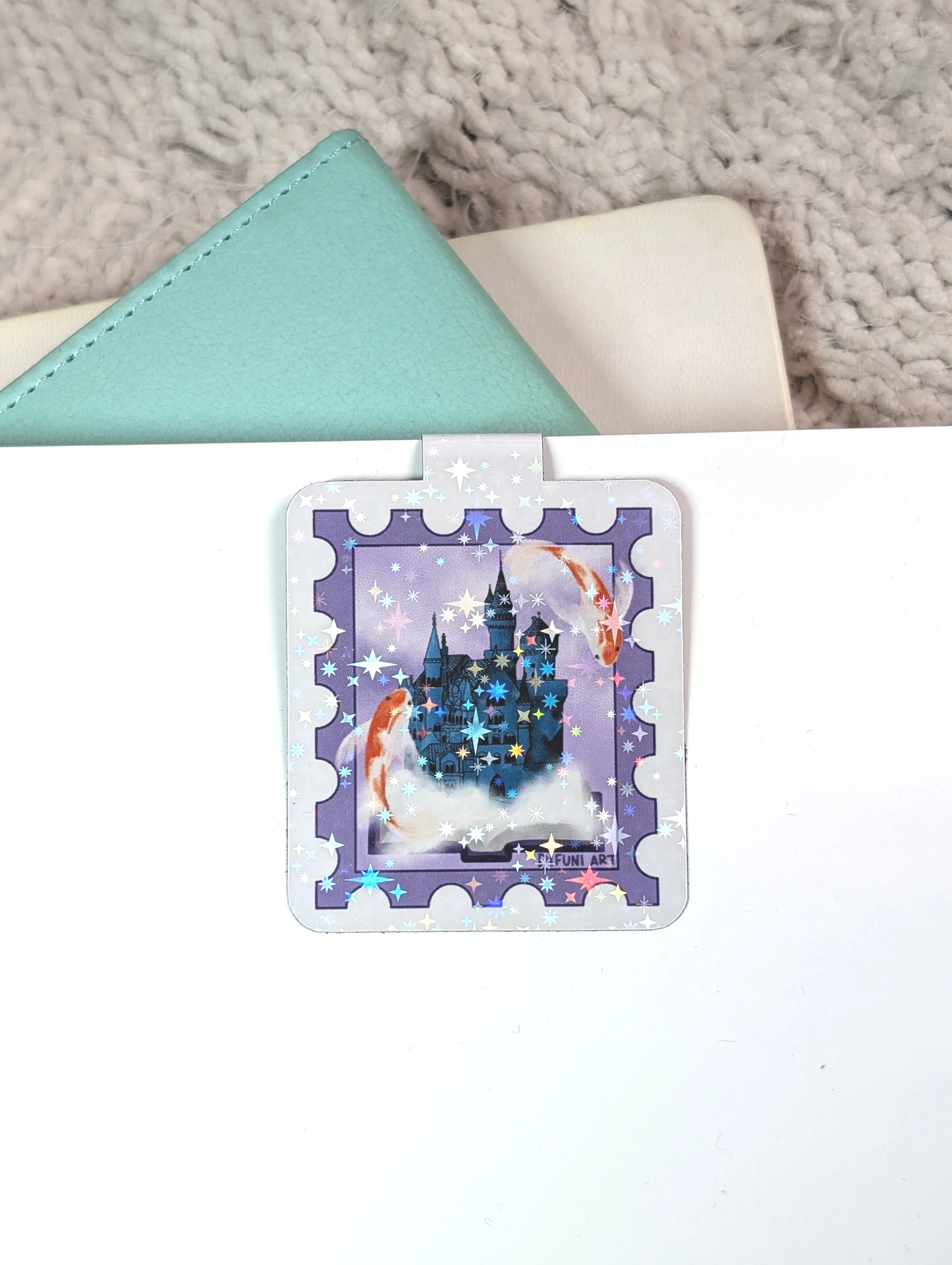 Koi Fish Castle Magnetic Bookmark