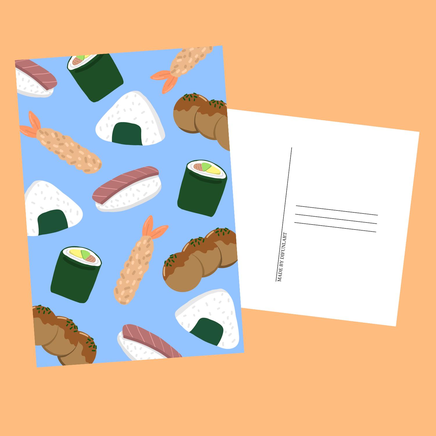 Japanese Food Postcard