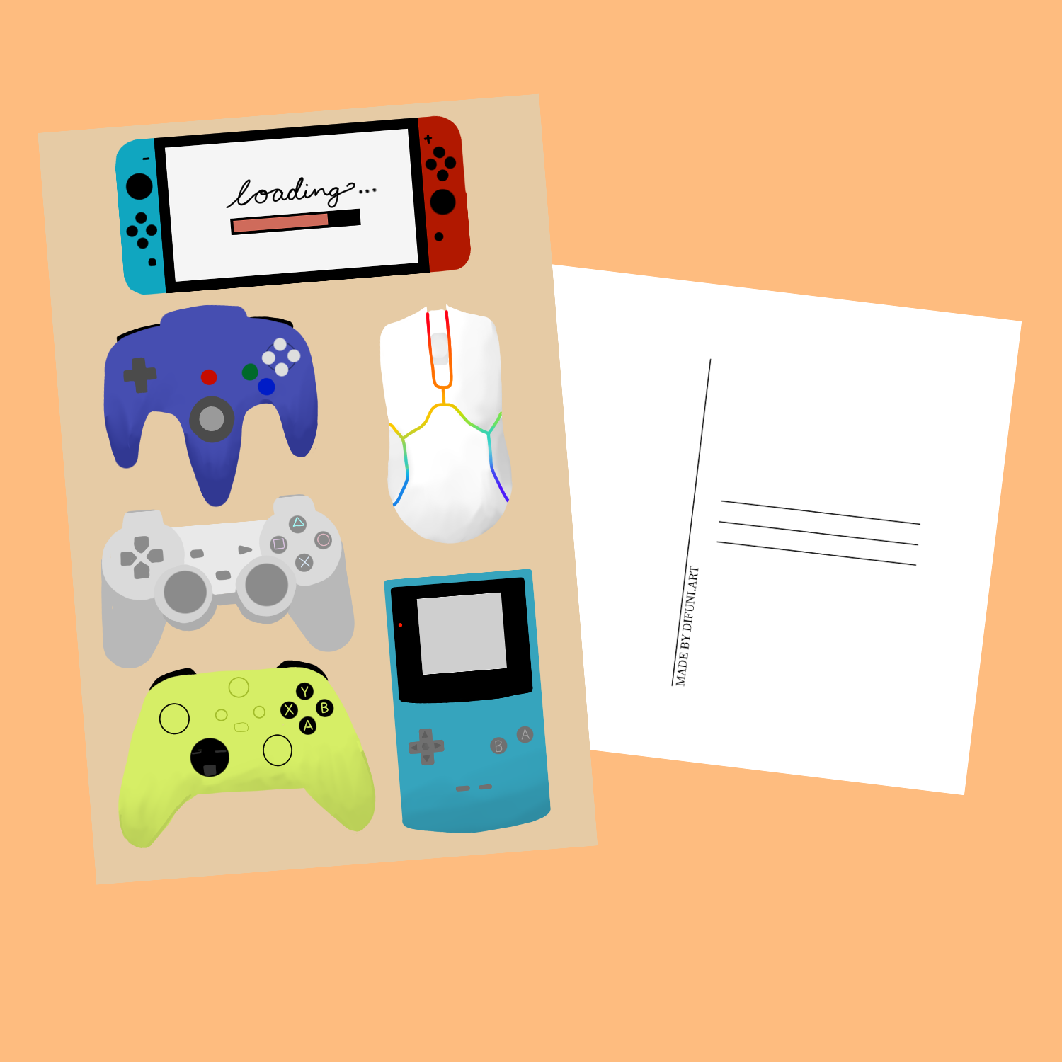Game Controller Postcard