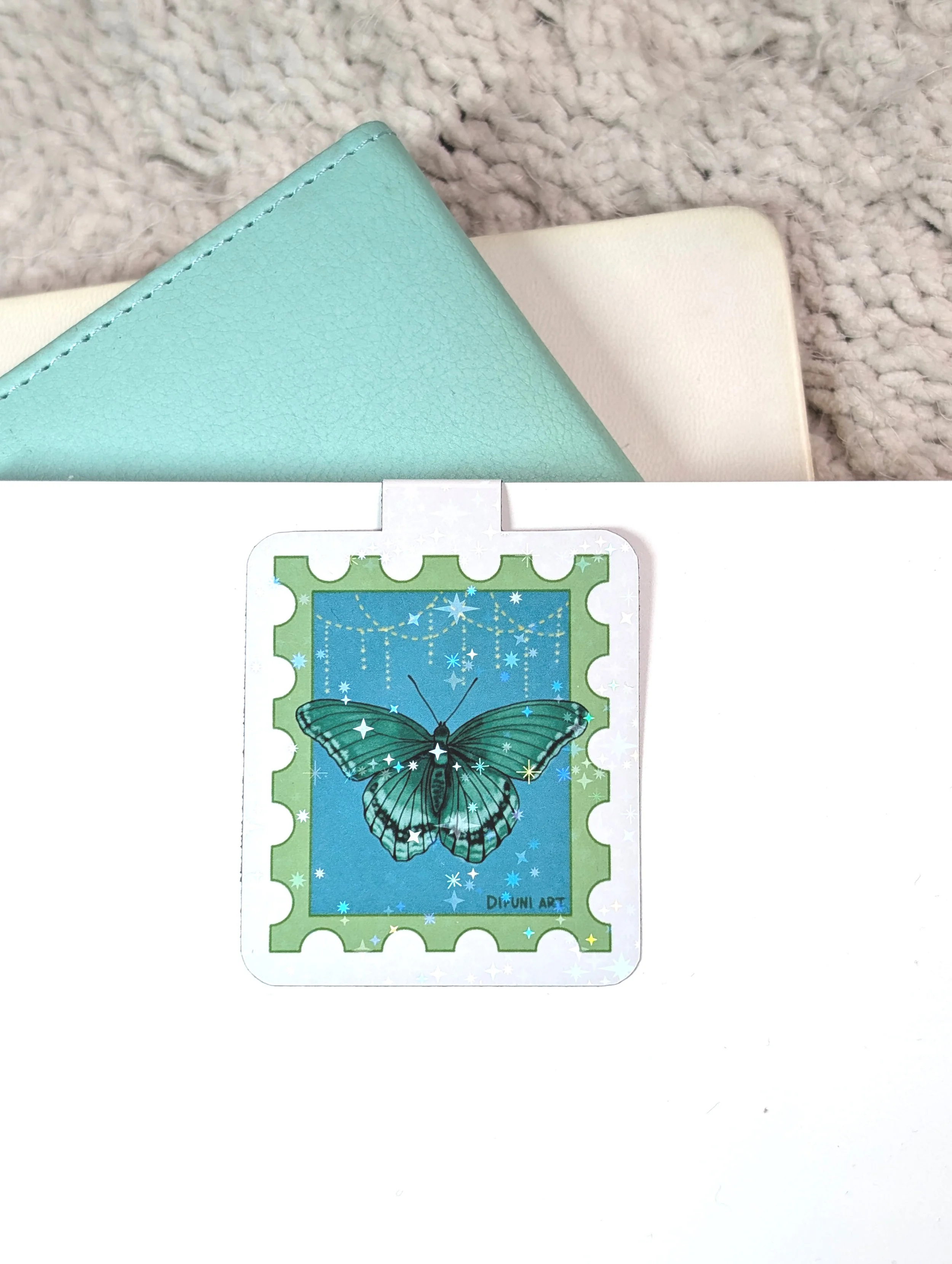 Starry Butterfly Magnetic Bookmark
