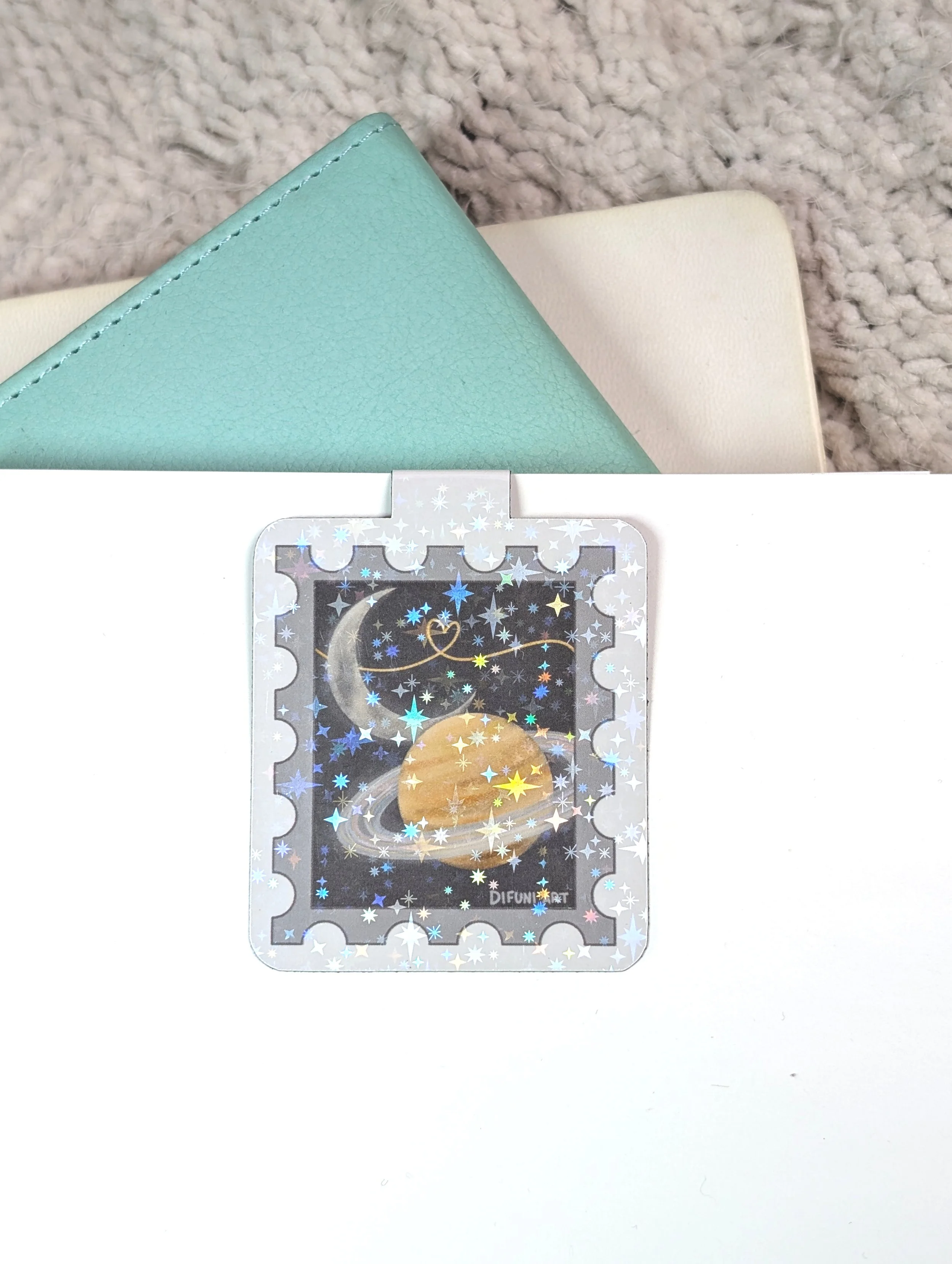 To The Moon And To Saturn Magnetic Bookmark
