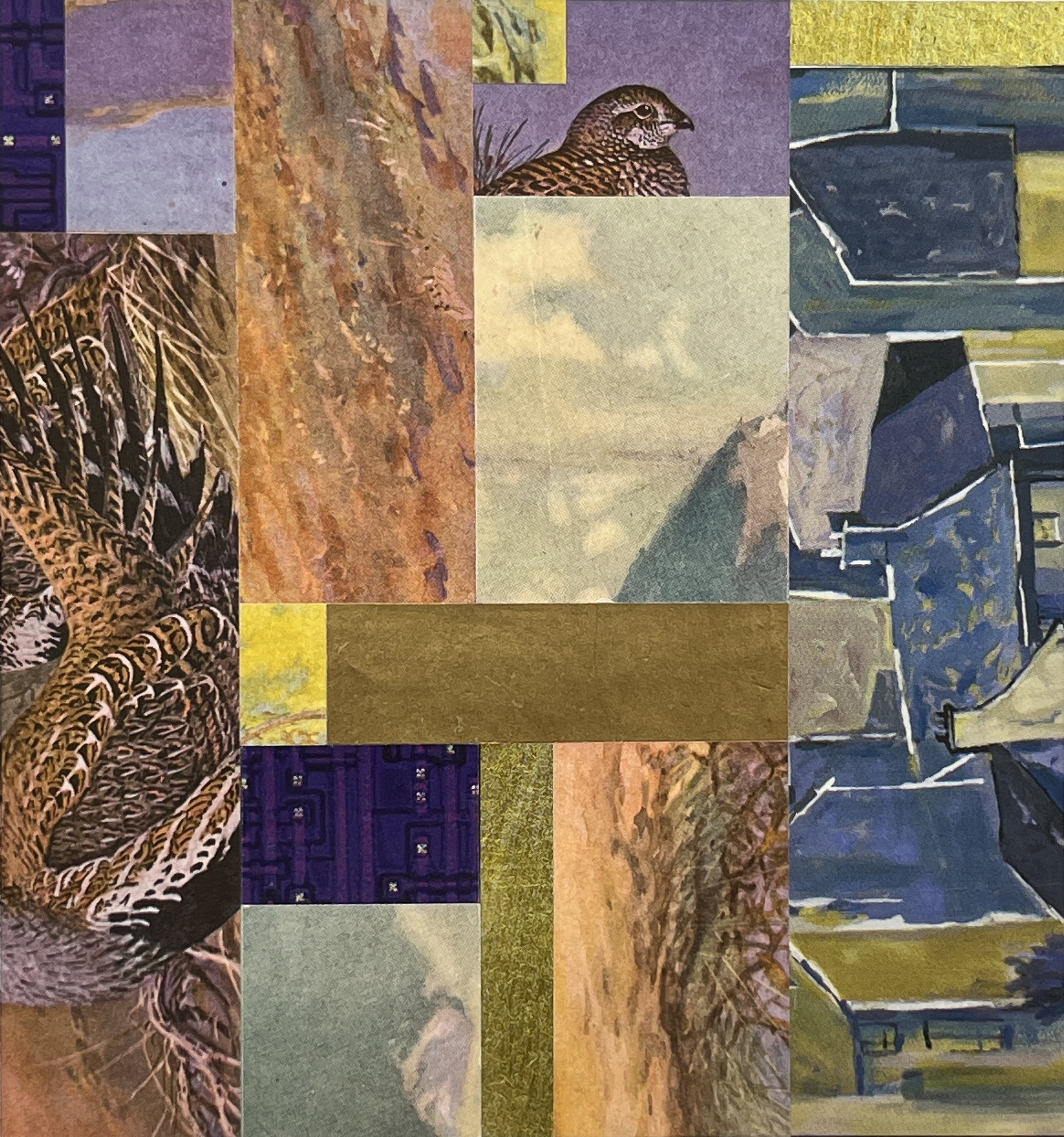 Prairie Dreams. 2026 paper collage 6.625 x 6.25
