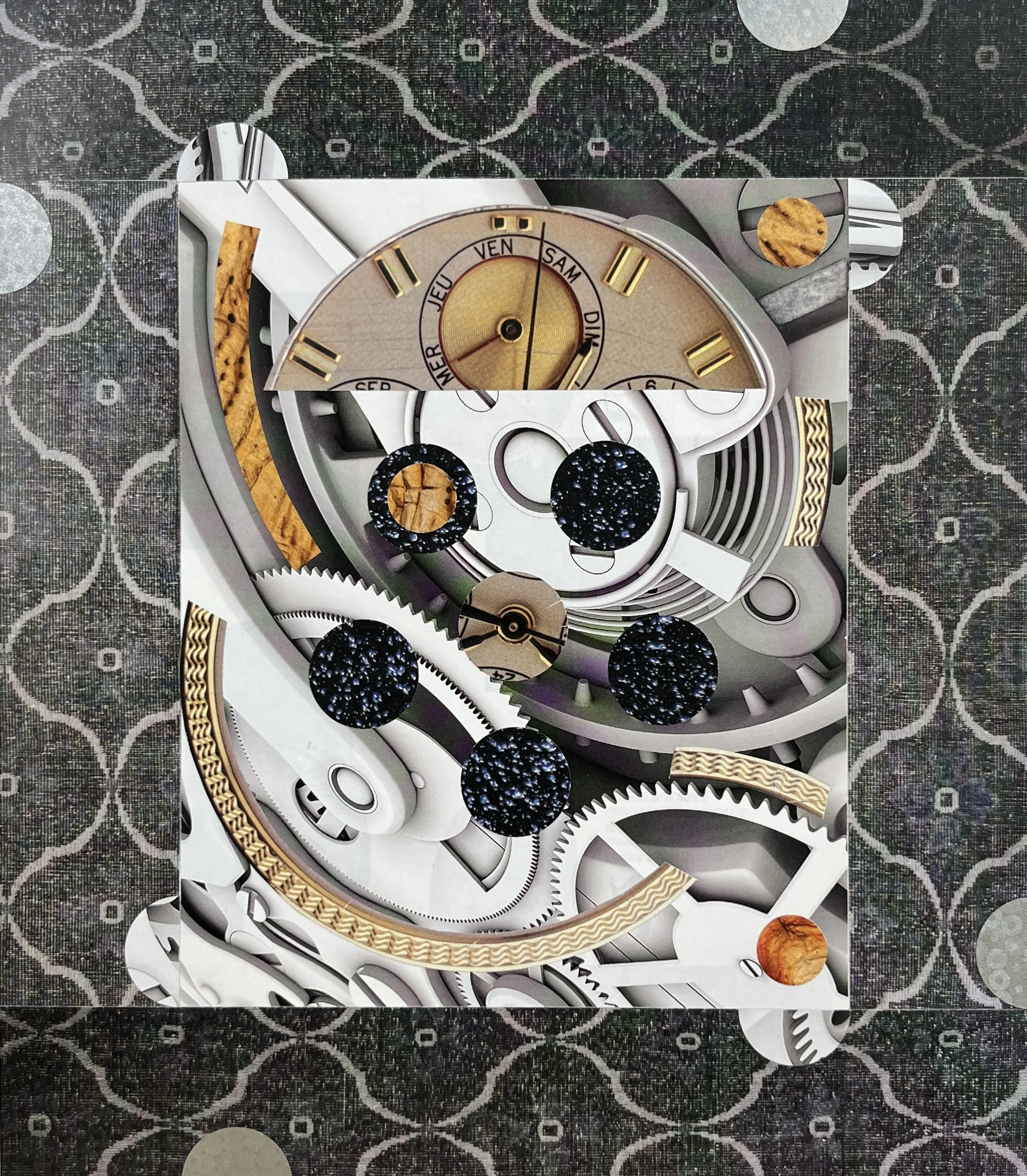 A Bit Late. 2026 paper collage 10.625 x 9.25