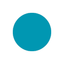 Solid teal-colored circle.