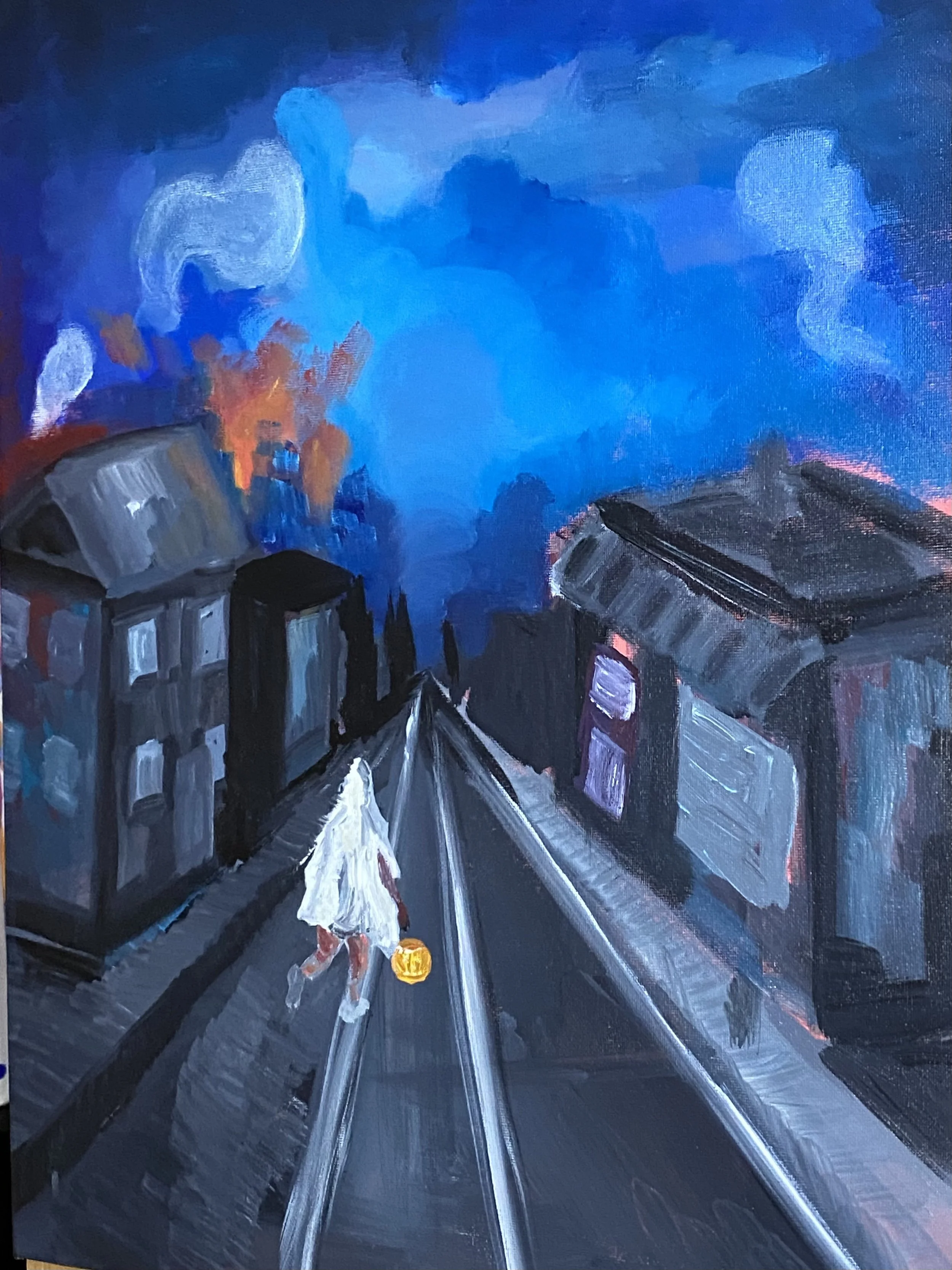 Ghosting, 2021 - Amya Meshelle 
acrylic on canvas 