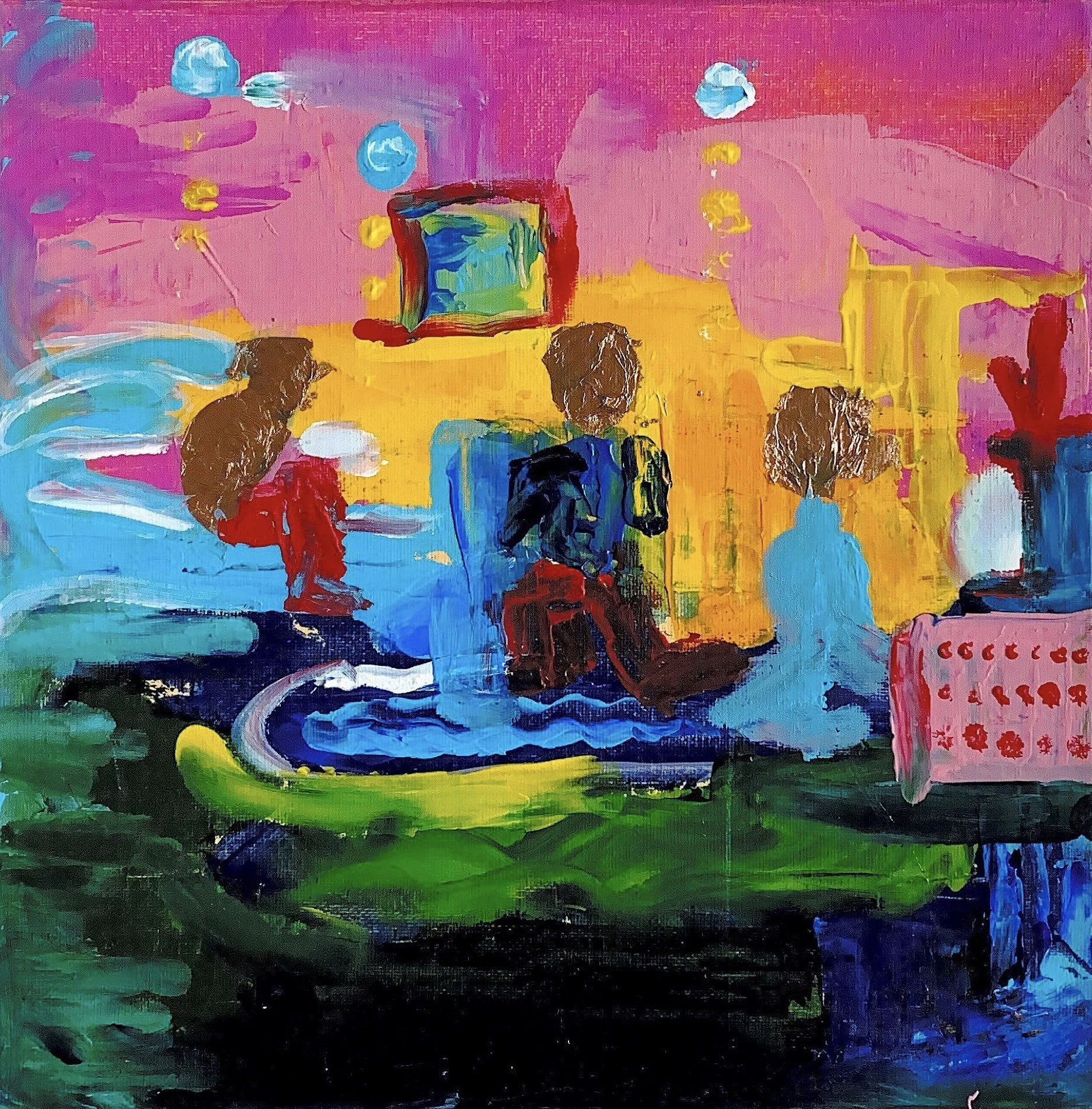 TV Dinner 2021

Acrylic paint and gold leaf on canvas 12x12