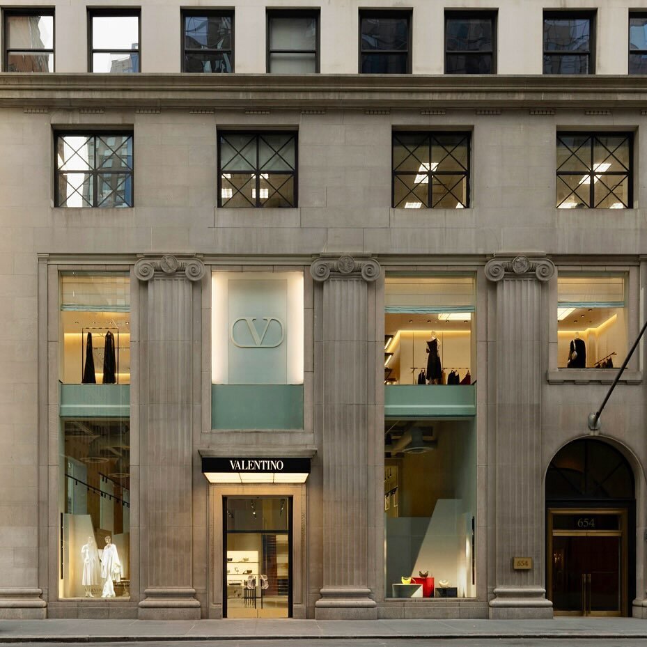 Another look at Valentino&rsquo;s beautiful new flagship on Madison Avenue in more detail which opened last week. Three floors encompass over 20,000 sq ft which expands on Valentino&rsquo;s new global retail concept of &lsquo;reinterpreting existing 