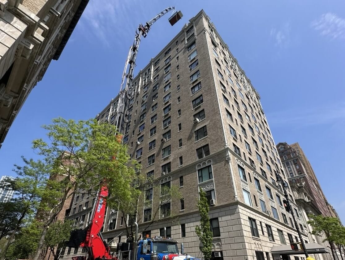 Special delivery by crane! 
Millwork delivery for our penthouse project on Central Park West-16 floors up and W69th St shut down.

#atmospheredesigngroup #luxuryresidential #nycconstruction #upperwestsidenyc #centralparkwest #cranedelivery
