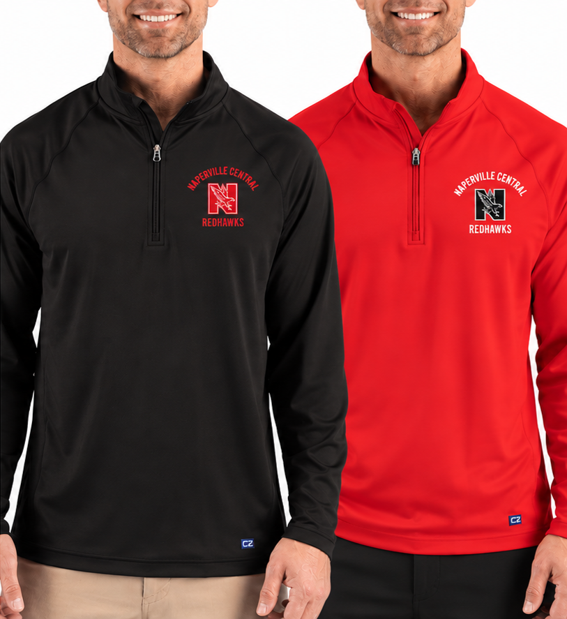 NCHS X Cutter & Buck Prospect Recycled Featherlight Stretch Mens Quarter Zip