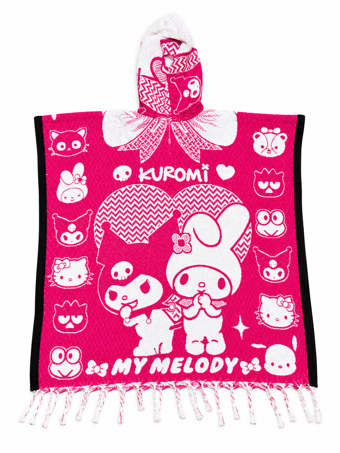 My Melody and Kuromi Pink Hooded Towel.png