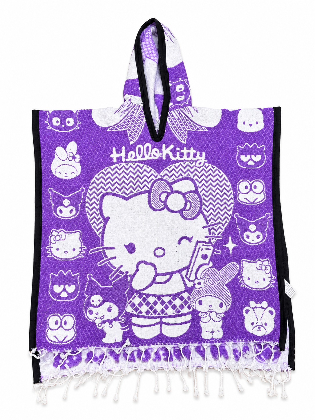 Purple Hello Kitty Hooded Poncho Towel.png